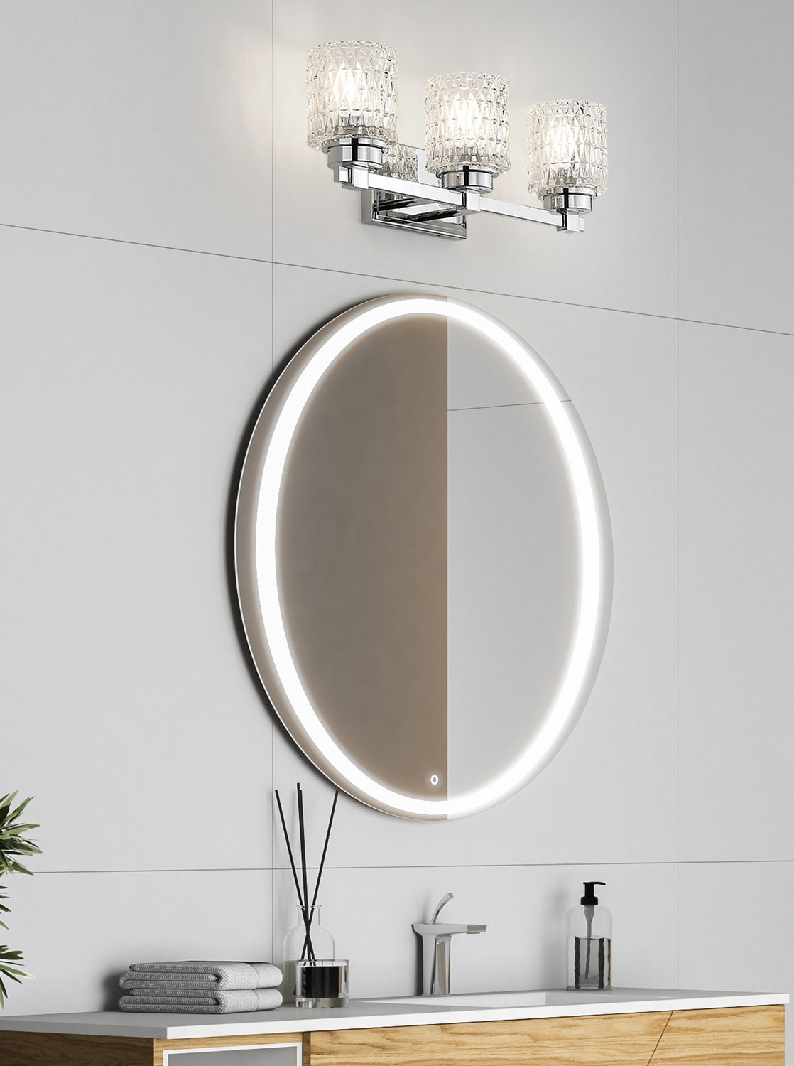 Z-Lite - 6101-3V-CH - Three Light Vanity - Jacqueline - Chrome