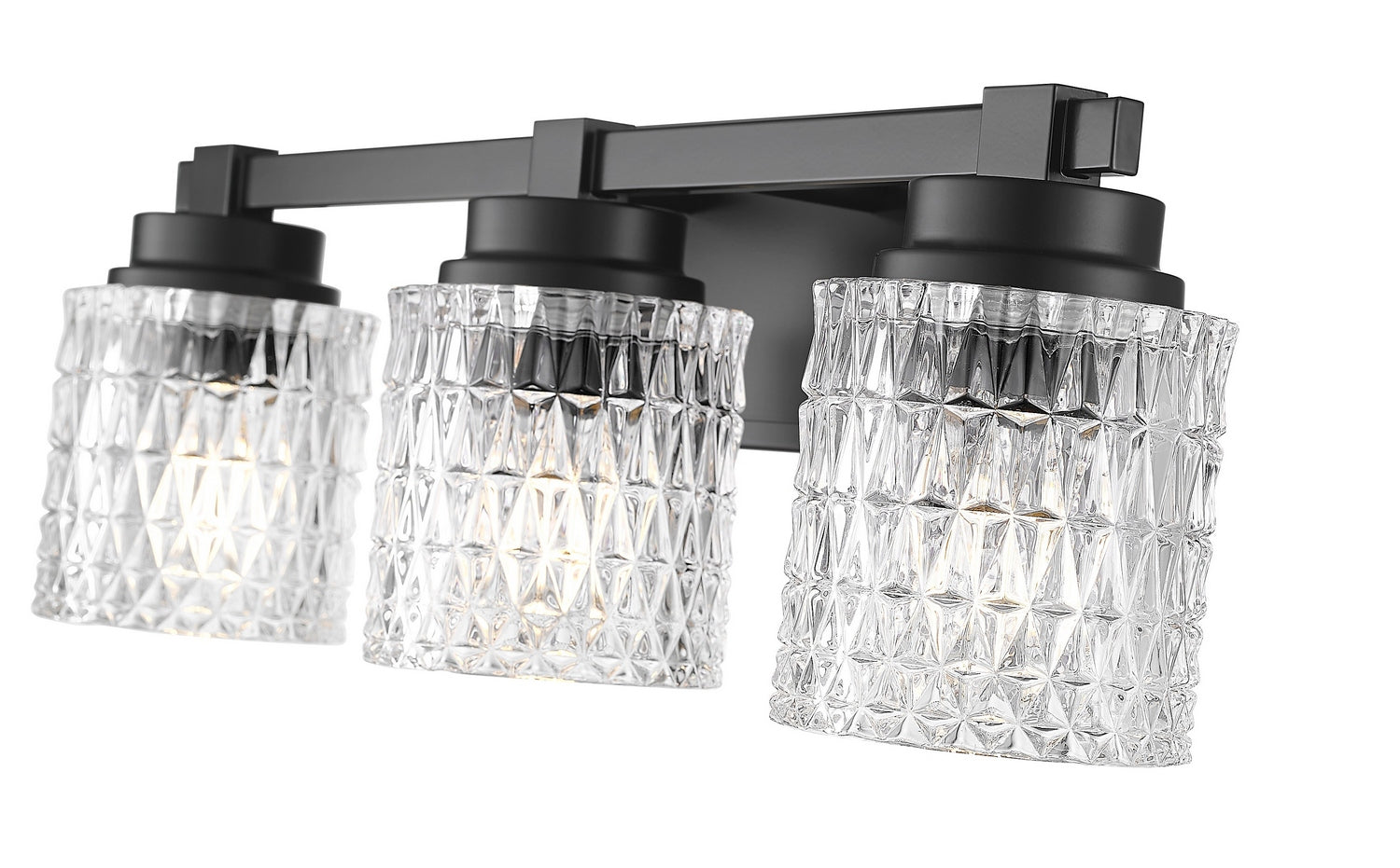 Z-Lite - 6101-3V-MB - Three Light Vanity - Jacqueline - Matte Black