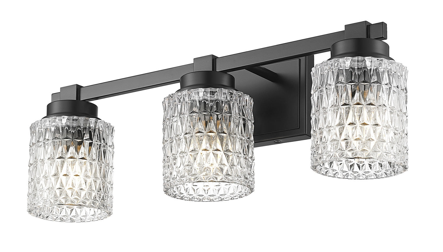 Z-Lite - 6101-3V-MB - Three Light Vanity - Jacqueline - Matte Black