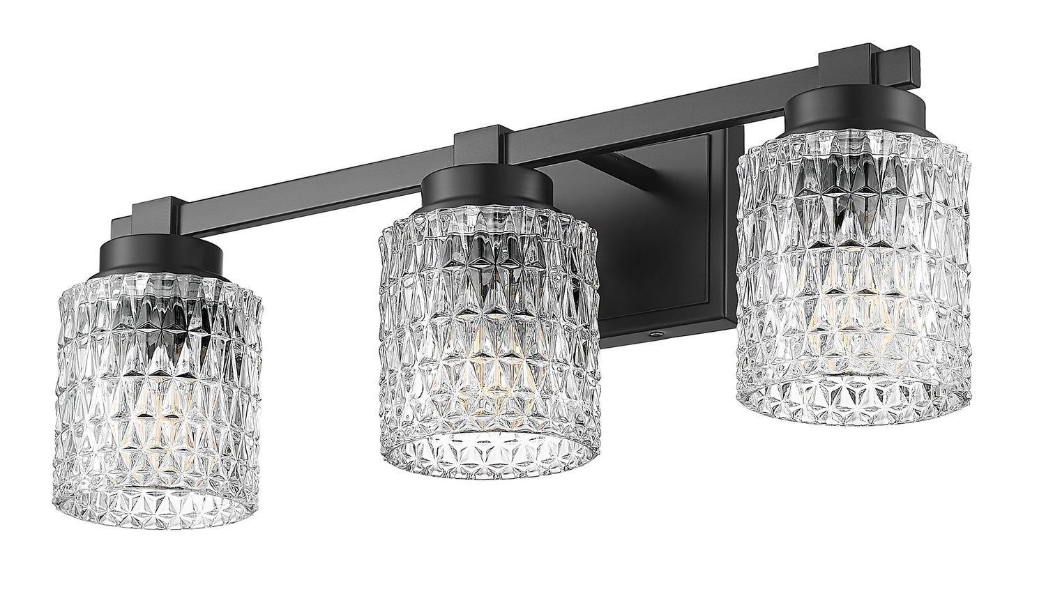 Z-Lite - 6101-3V-MB - Three Light Vanity - Jacqueline - Matte Black