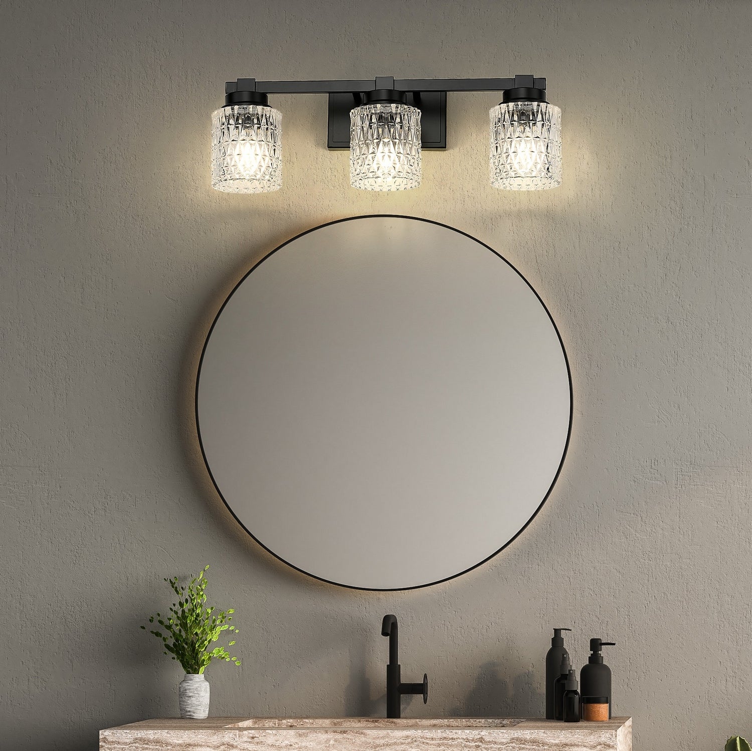 Z-Lite - 6101-3V-MB - Three Light Vanity - Jacqueline - Matte Black