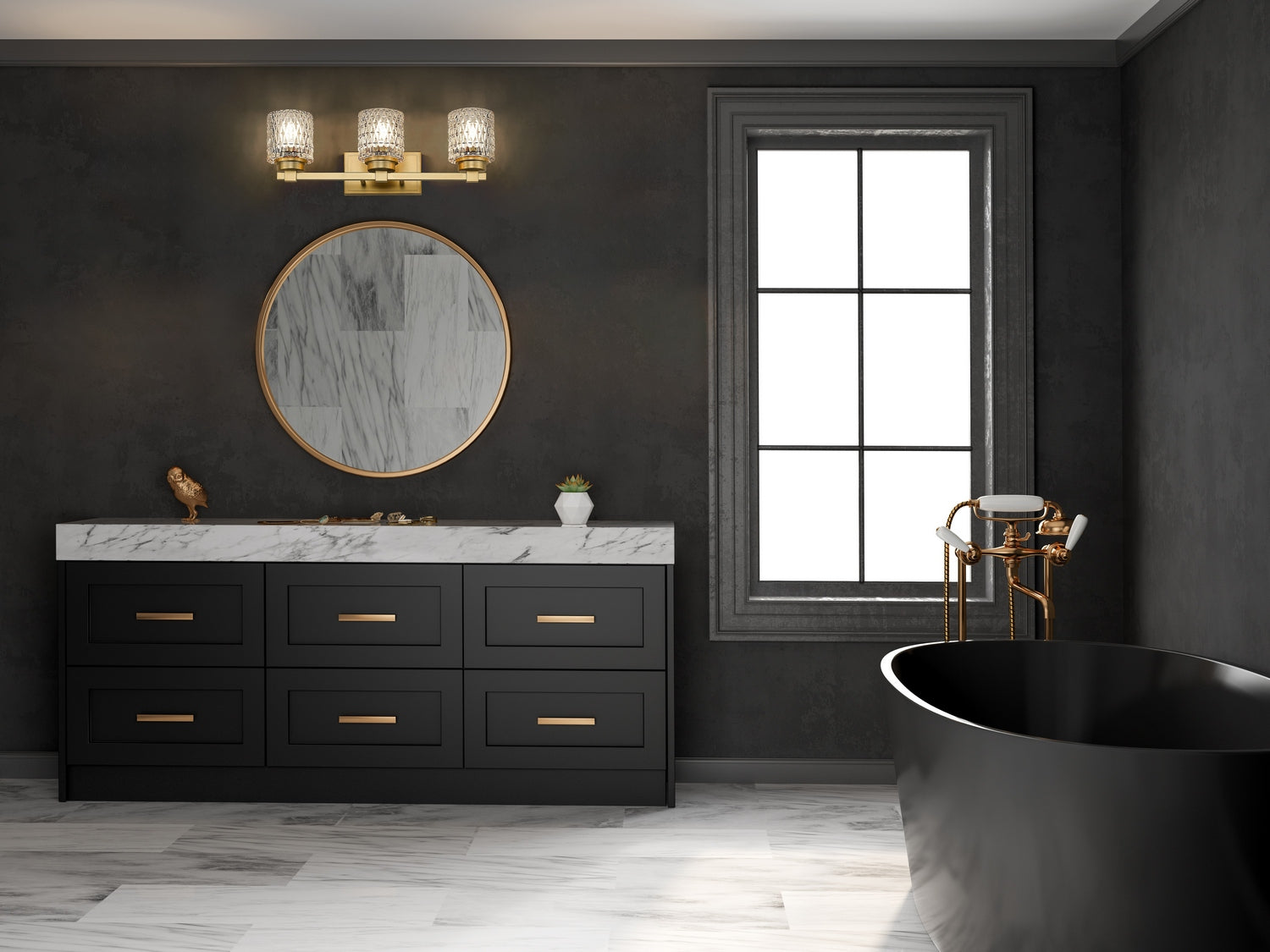 Z-Lite - 6101-3V-MGLD - Three Light Vanity - Jacqueline - Modern Gold