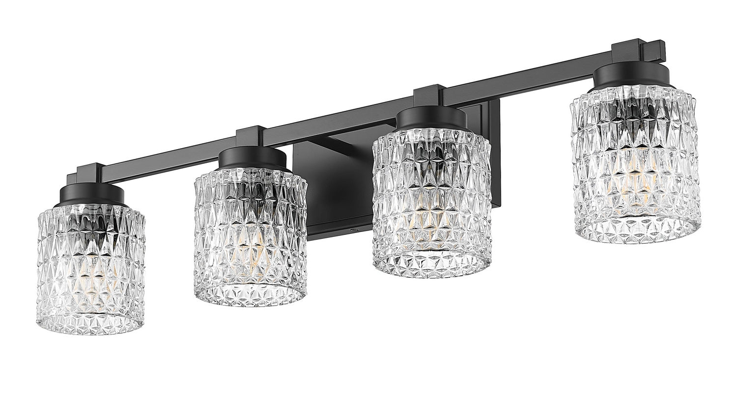 Z-Lite - 6101-4V-MB - Four Light Vanity - Jacqueline - Matte Black