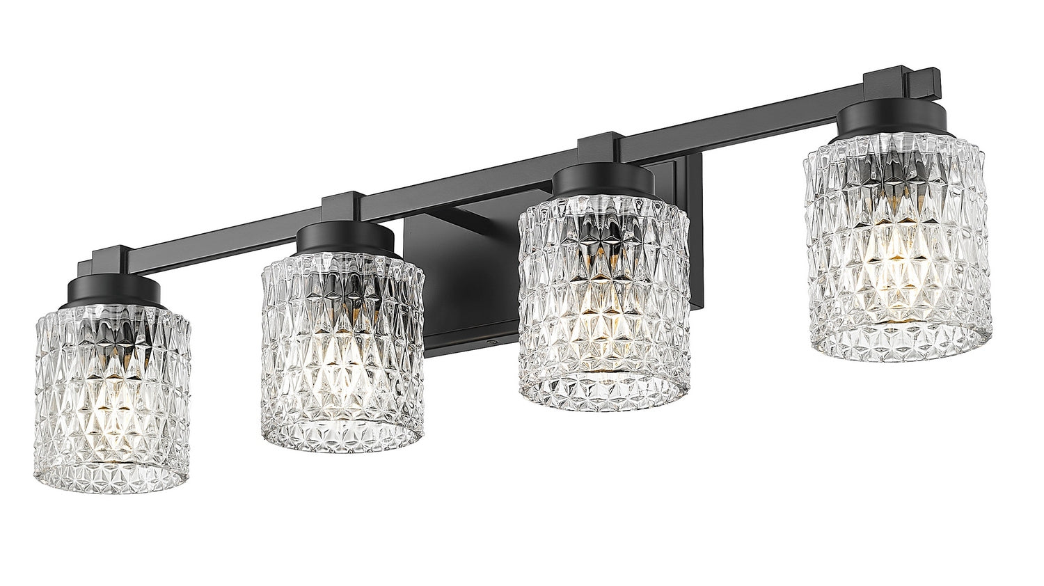 Z-Lite - 6101-4V-MB - Four Light Vanity - Jacqueline - Matte Black