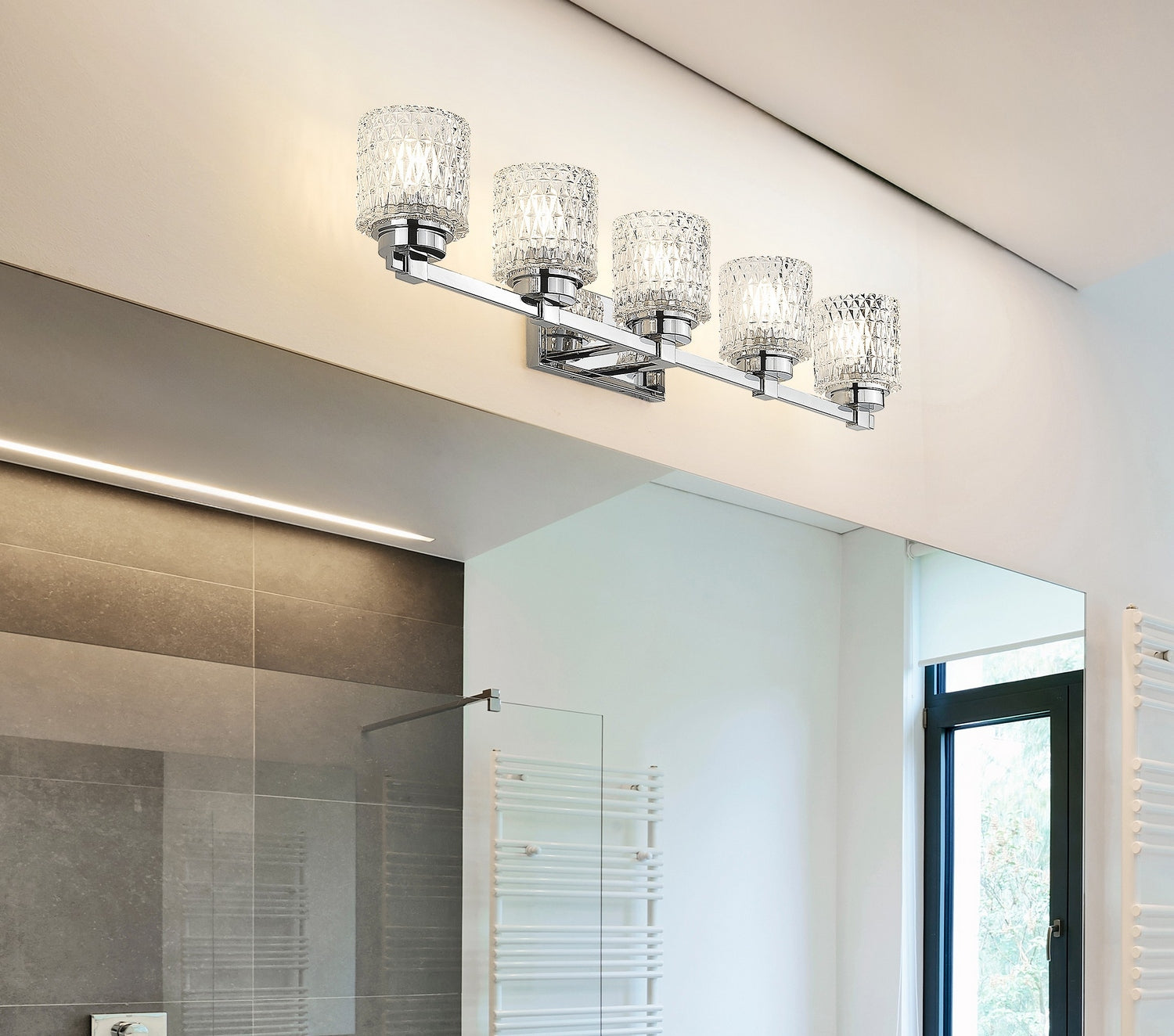Z-Lite - 6101-5V-CH - Five Light Vanity - Jacqueline - Chrome