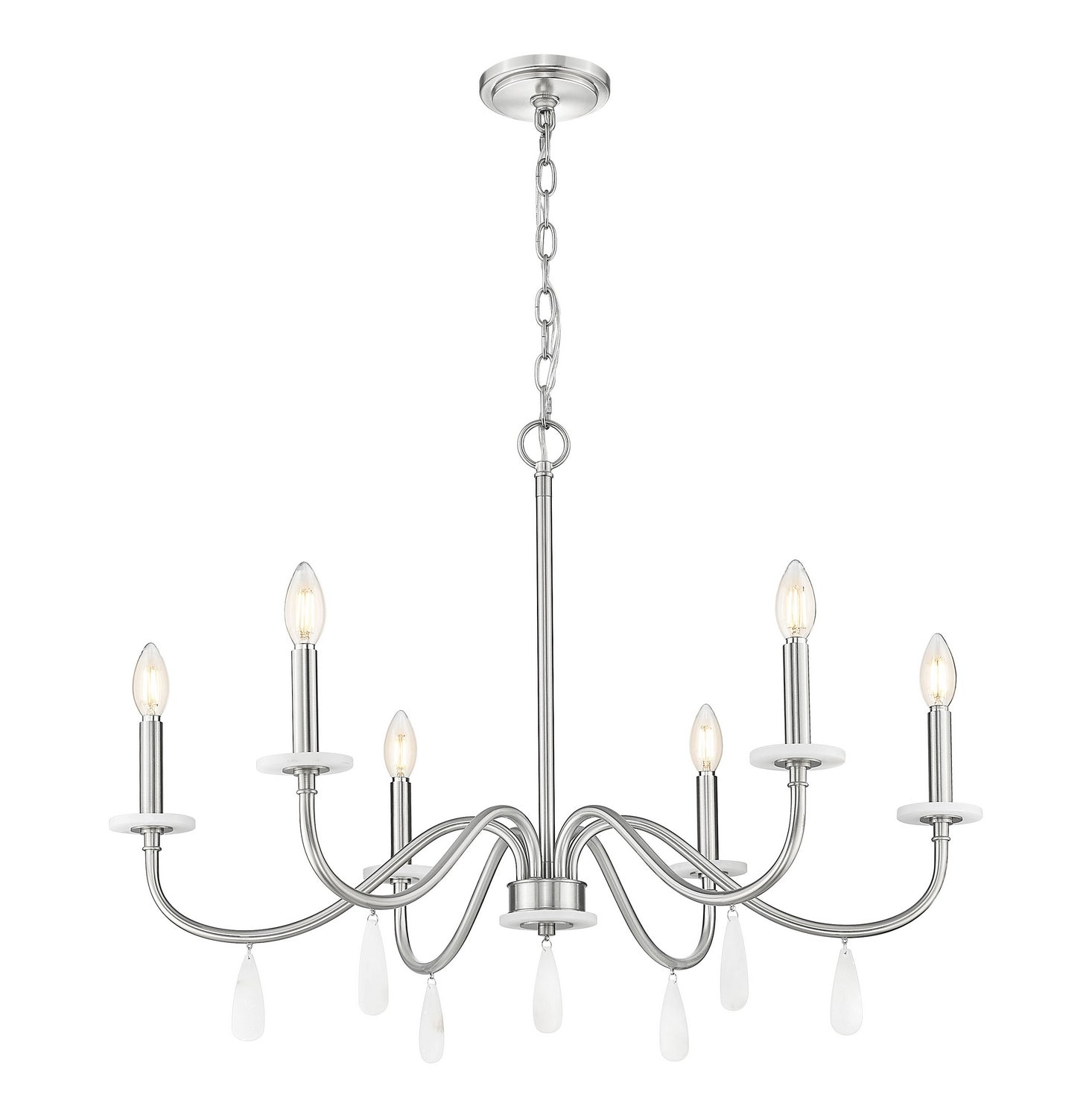 Z-Lite - 6103-32BN - Six Light Chandelier - Toussant - Brushed Nickel