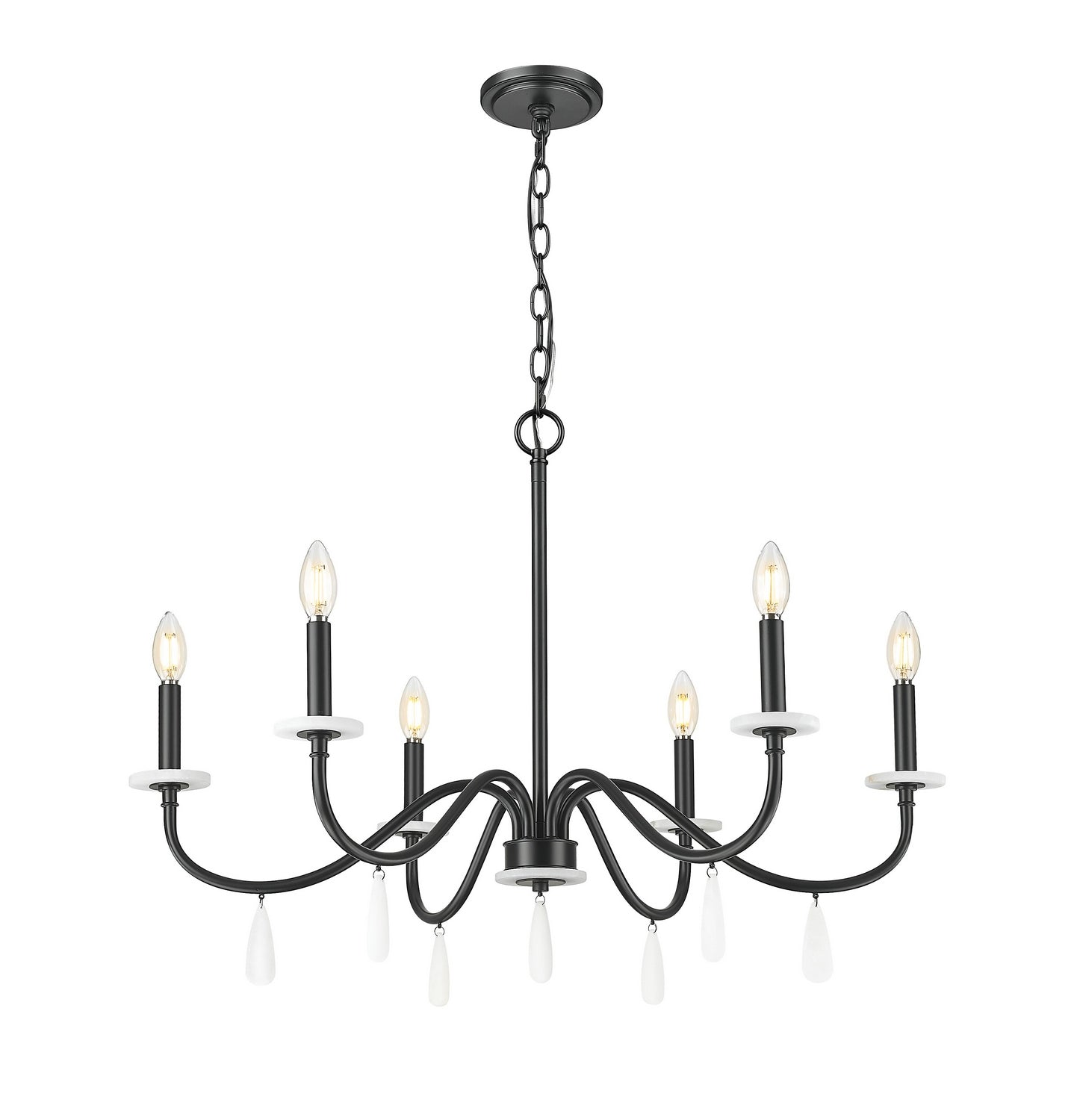 Z-Lite - 6103-32MB - Six Light Chandelier - Toussant - Matte Black