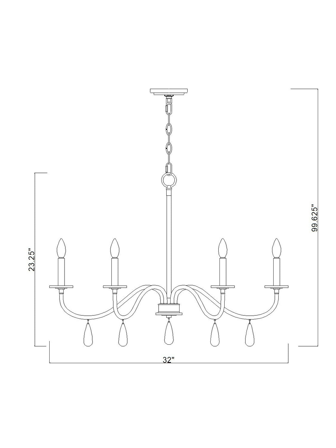 Z-Lite - 6103-32MB - Six Light Chandelier - Toussant - Matte Black