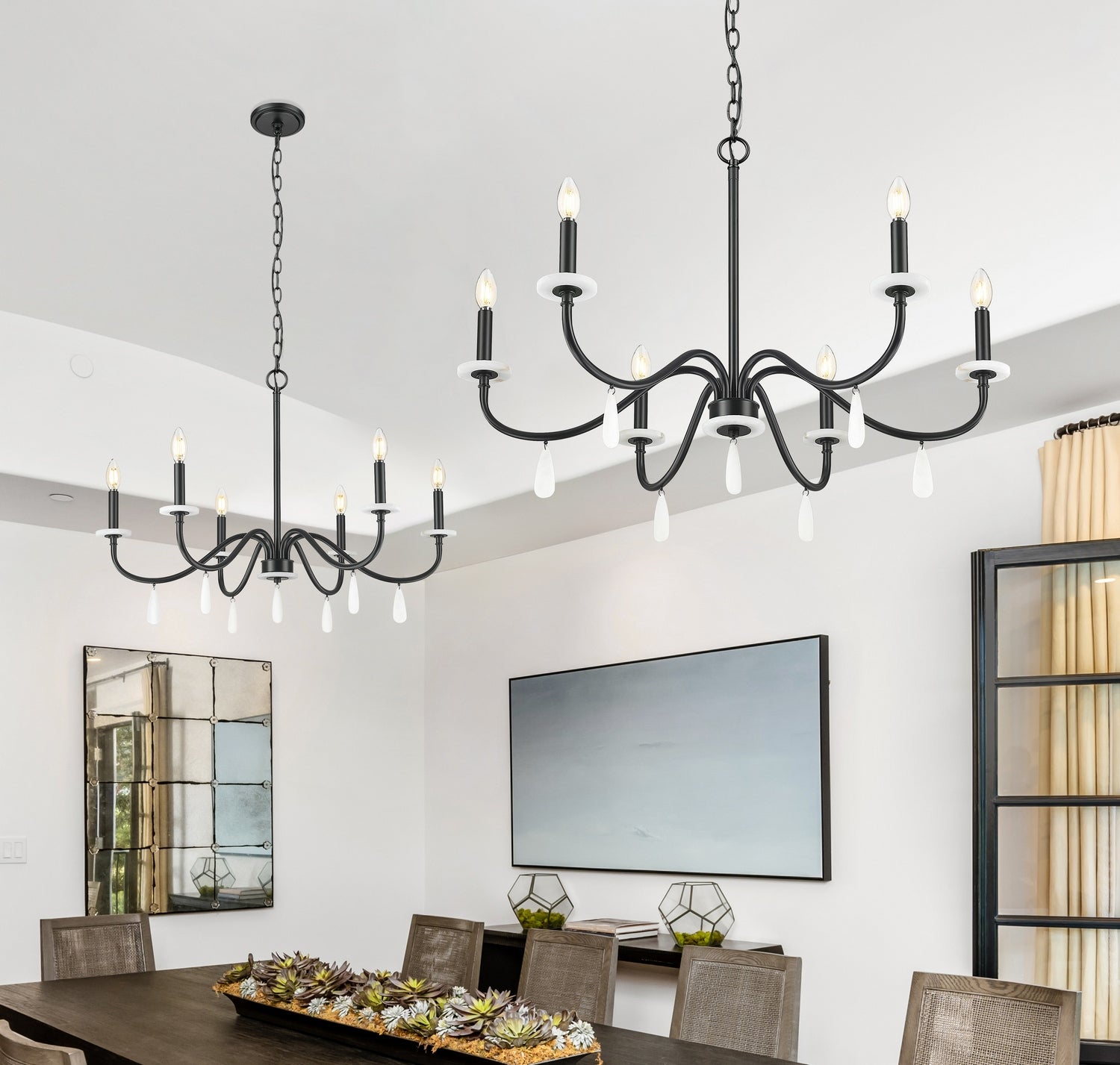 Z-Lite - 6103-32MB - Six Light Chandelier - Toussant - Matte Black