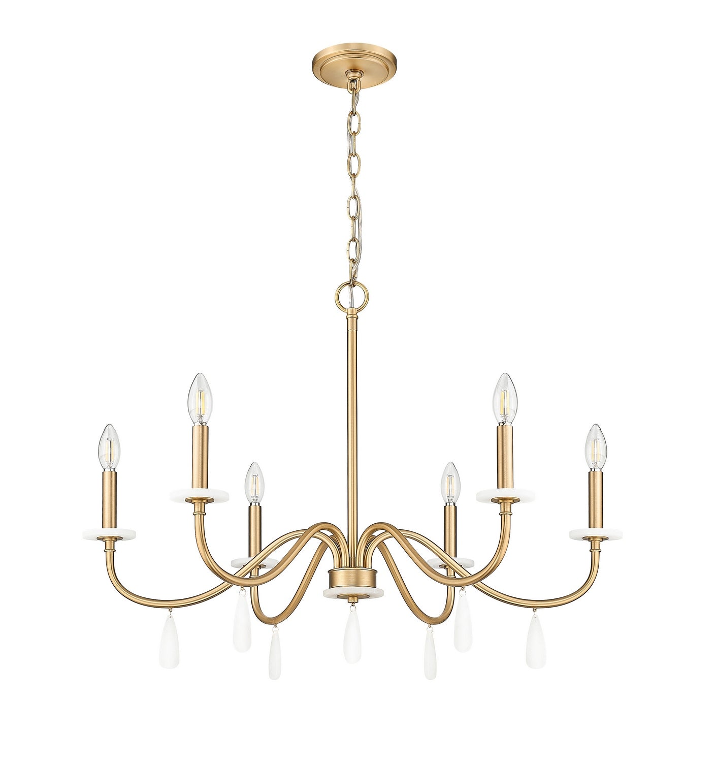 Z-Lite - 6103-32MGLD - Six Light Chandelier - Toussant - Modern Gold