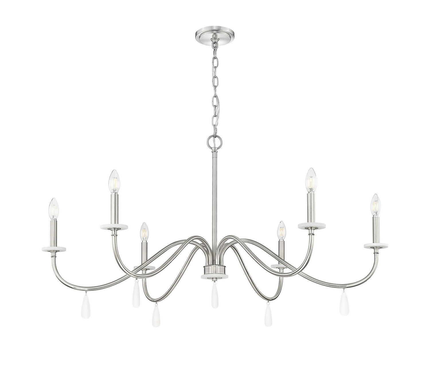 Z-Lite - 6103-45BN - Six Light Chandelier - Toussant - Brushed Nickel