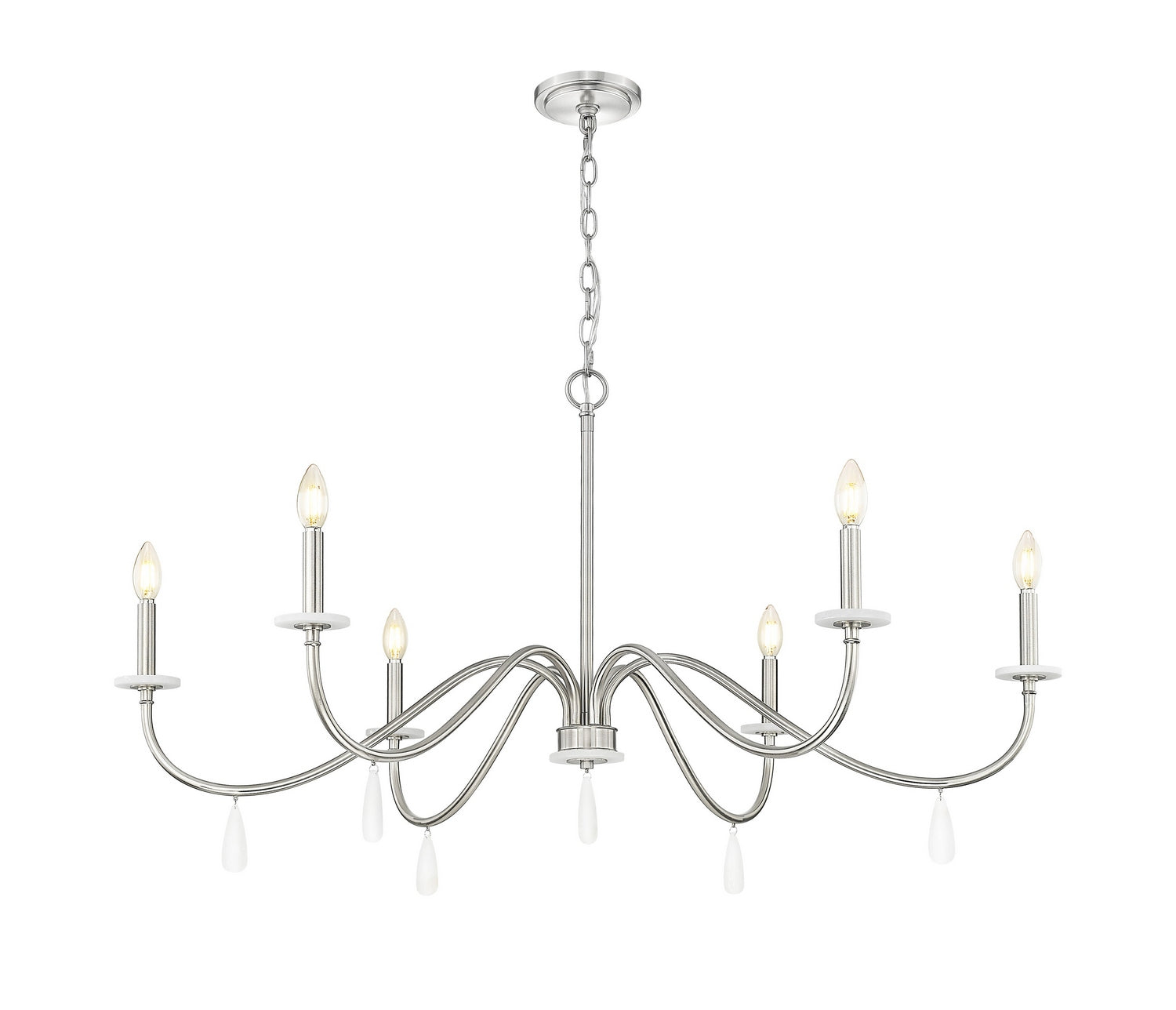 Z-Lite - 6103-45BN - Six Light Chandelier - Toussant - Brushed Nickel