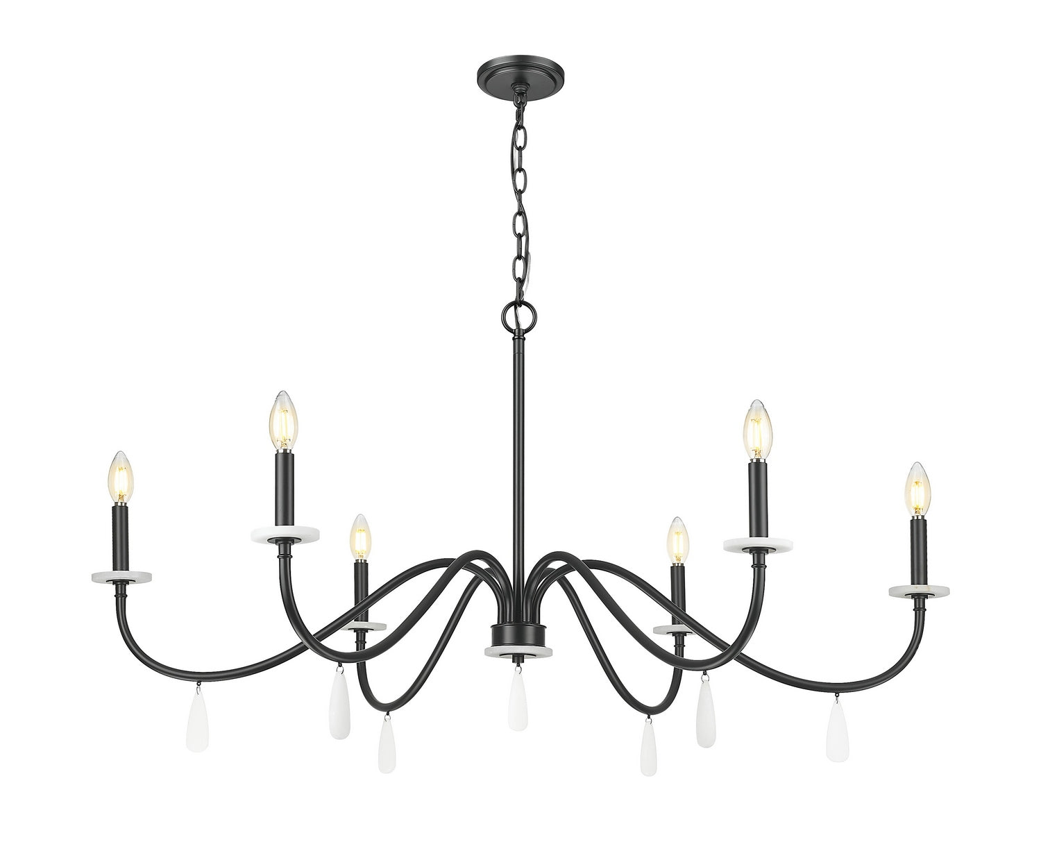 Z-Lite - 6103-45MB - Six Light Chandelier - Toussant - Matte Black