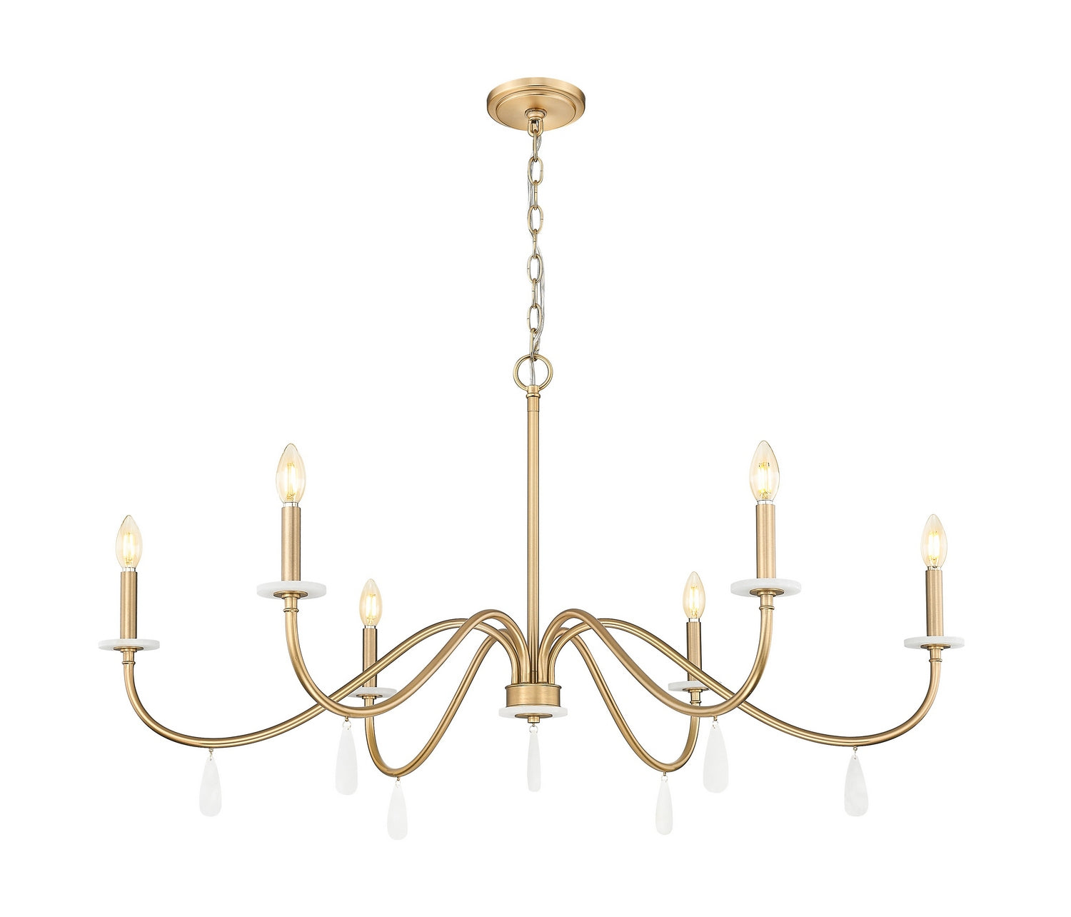 Z-Lite - 6103-45MGLD - Six Light Chandelier - Toussant - Modern Gold