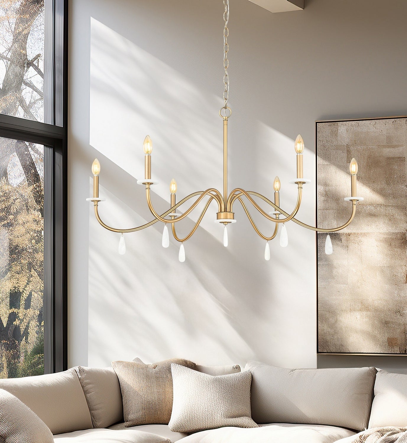 Z-Lite - 6103-45MGLD - Six Light Chandelier - Toussant - Modern Gold
