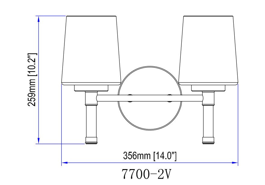 Z-Lite - 7700-2V-BN - Two Light Vanity - Henri - Brushed Nickel