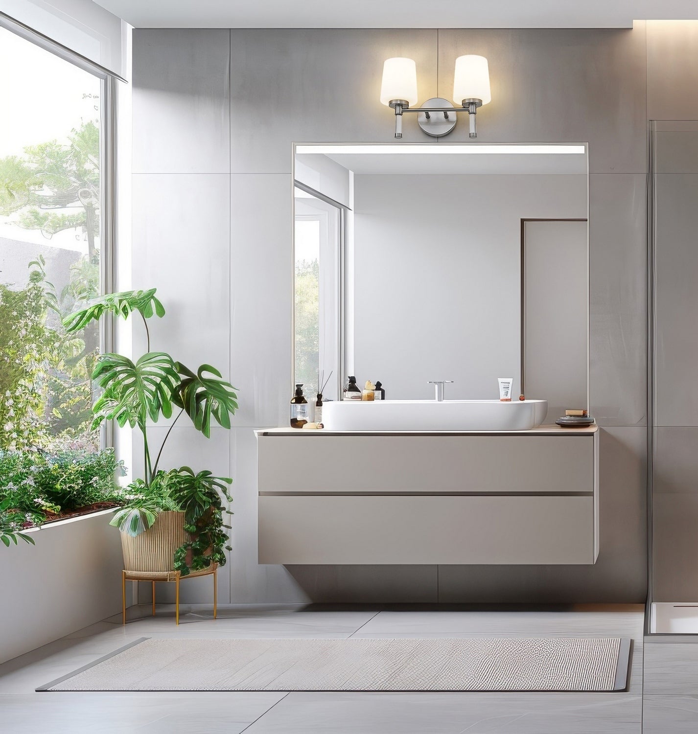 Z-Lite - 7700-2V-BN - Two Light Vanity - Henri - Brushed Nickel