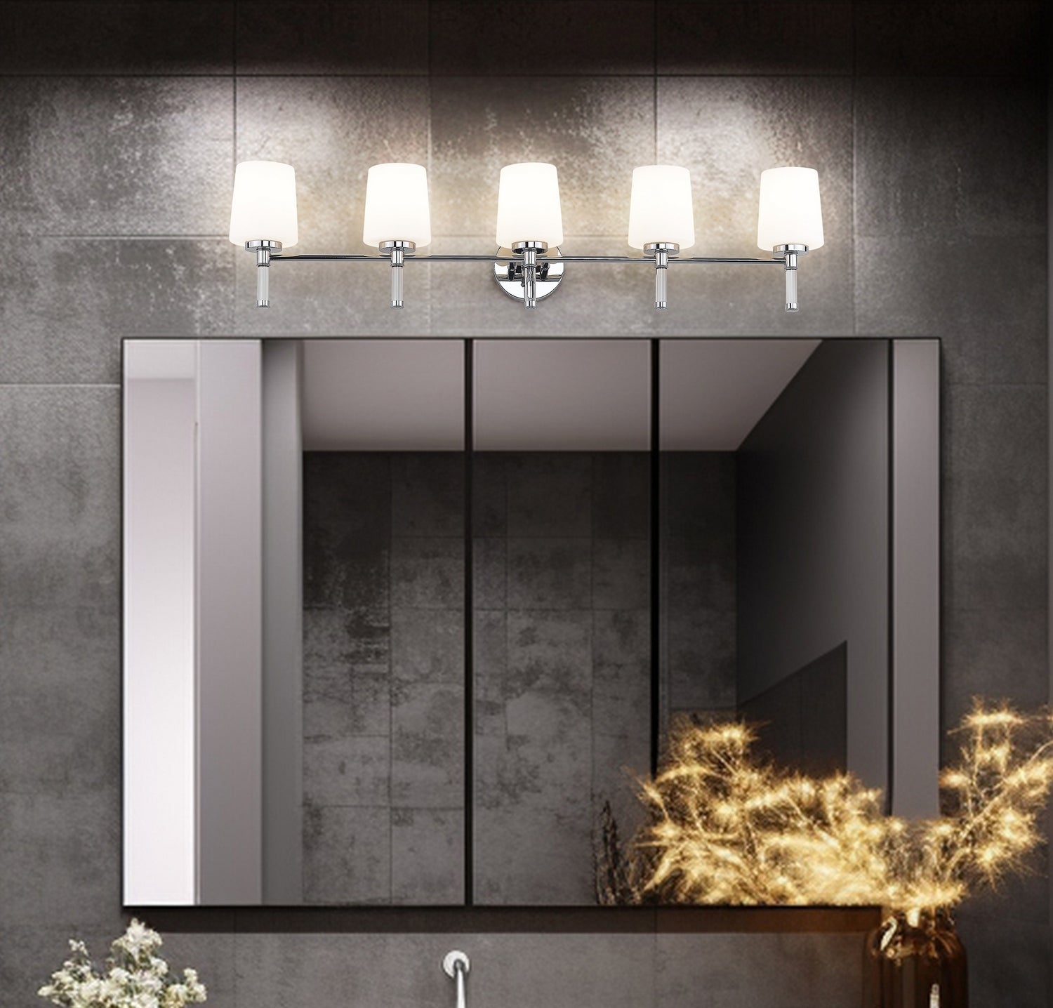 Z-Lite - 7700-5V-CH - Five Light Vanity - Henri - Chrome