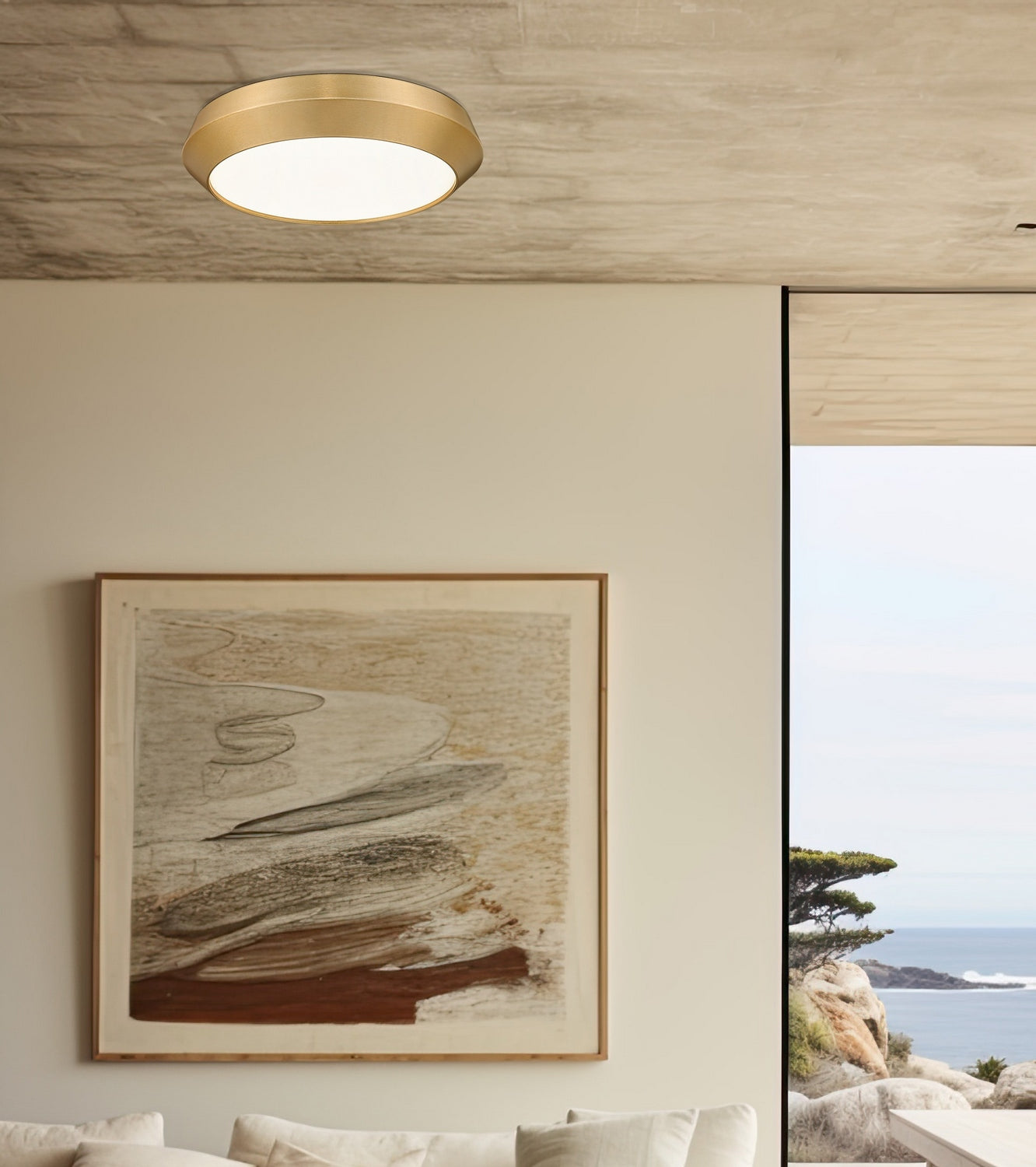 Z-Lite - 7701F16-MGLD-LED - LED Flush Mount - Quasars - Modern Gold