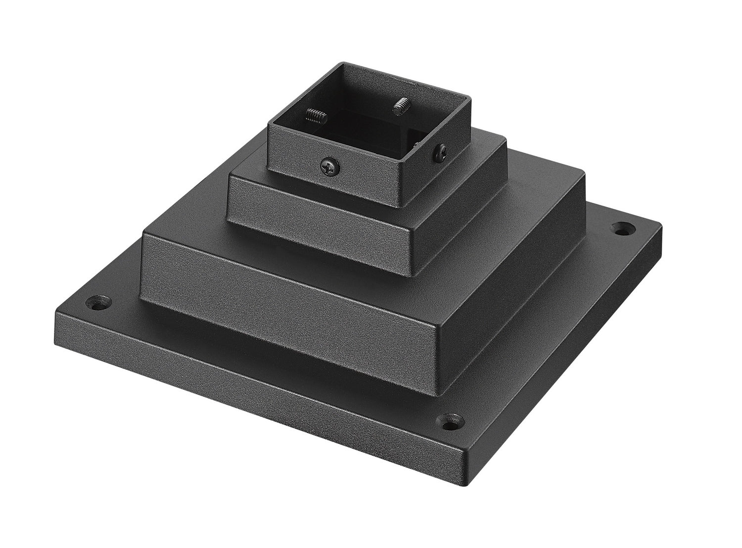 Z-Lite - LSQPM-BK - Outdoor Pier Mount - Pier Mounts - Sand Black
