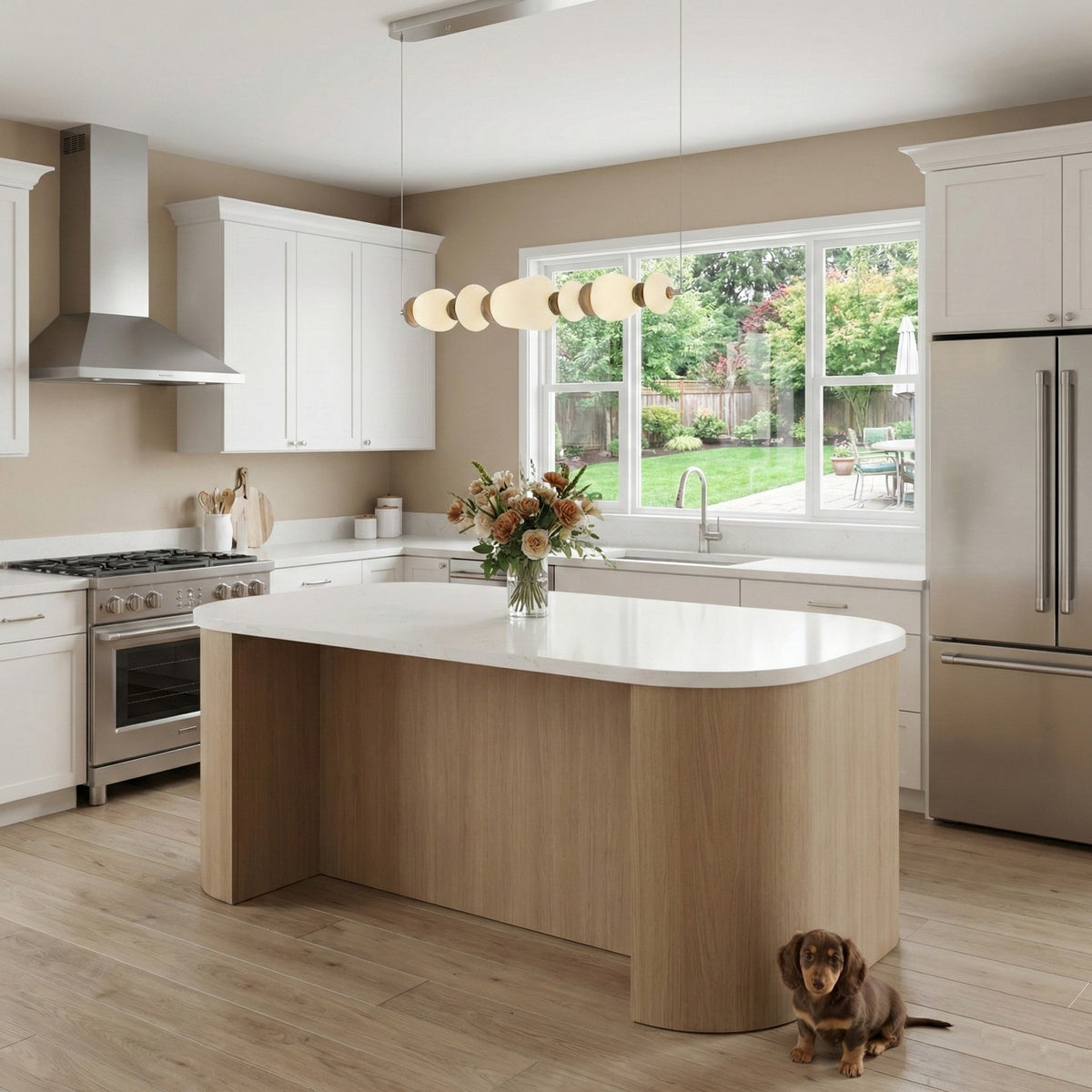 Artcraft - AC5070SN - LED Island Pendant - Strata - Satin Nickel