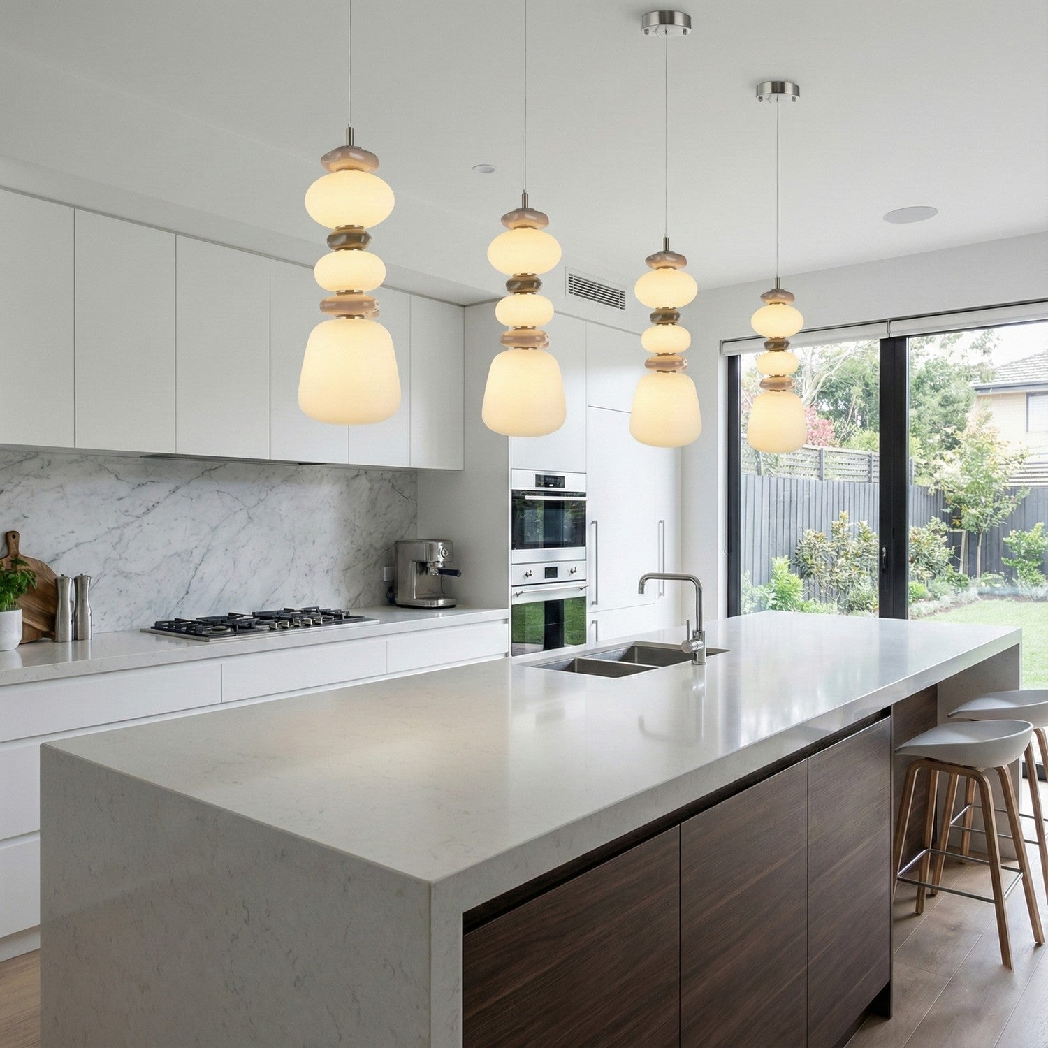 Artcraft - AC5072SN - LED Pendant - Strata - Satin Nickel