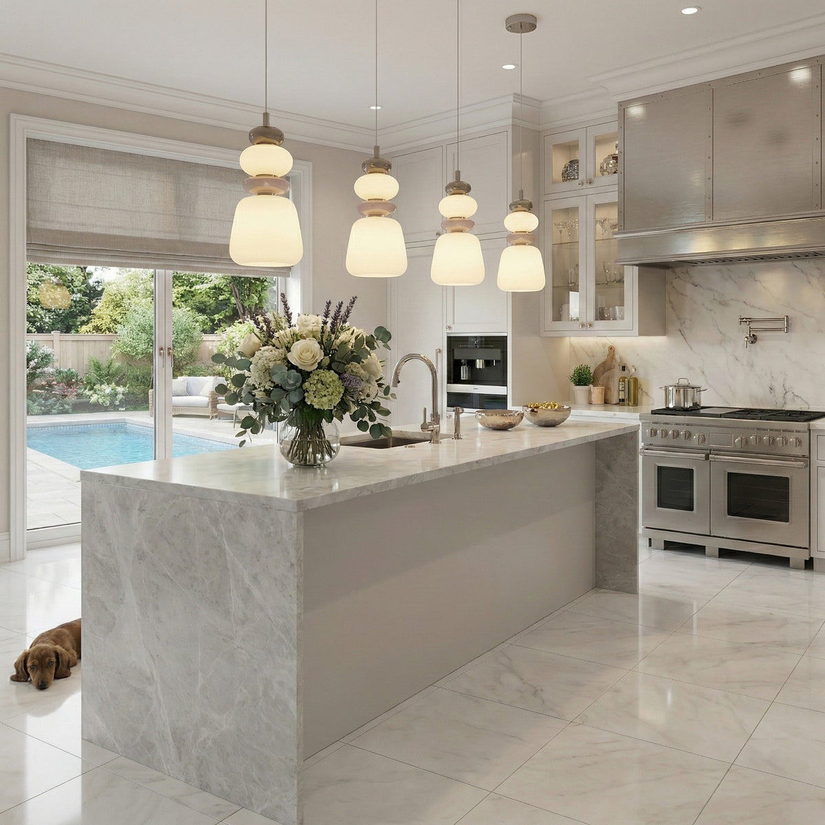 Artcraft - AC5071SN - LED Pendant - Strata - Satin Nickel