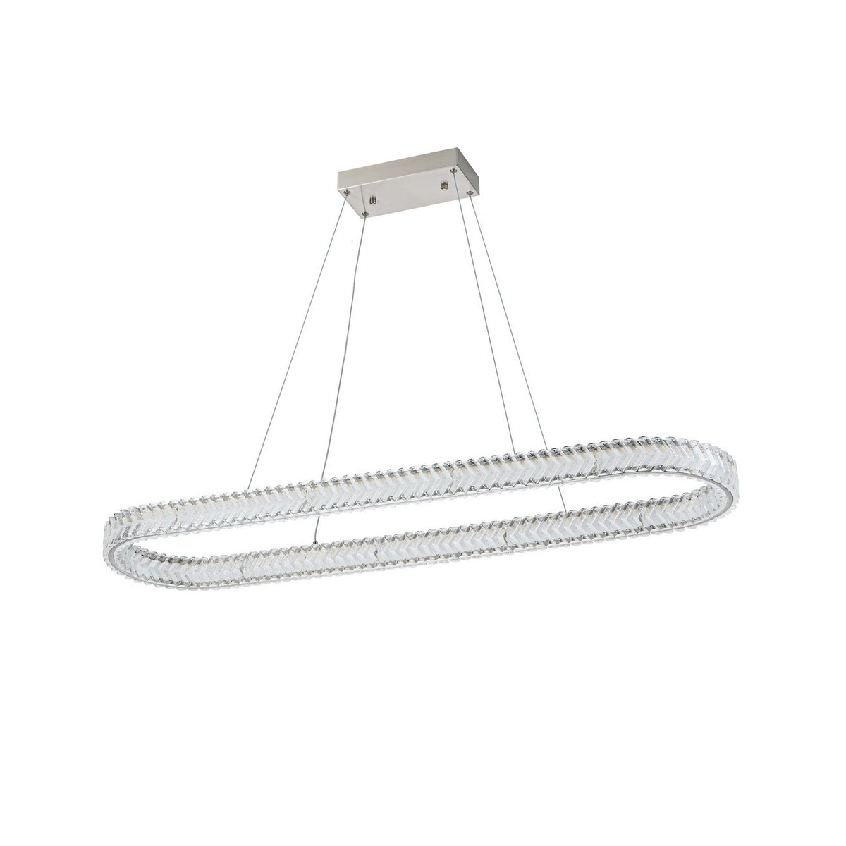 Artcraft - AC5054BN - LED Island Pendant - Chevron - Brushed Nickel