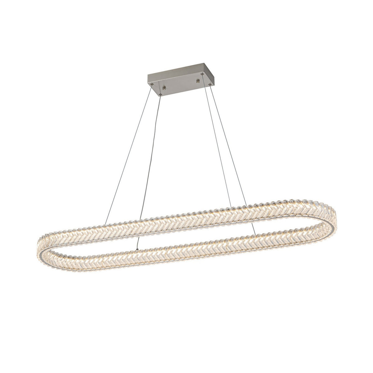 Artcraft - AC5054BN - LED Island Pendant - Chevron - Brushed Nickel