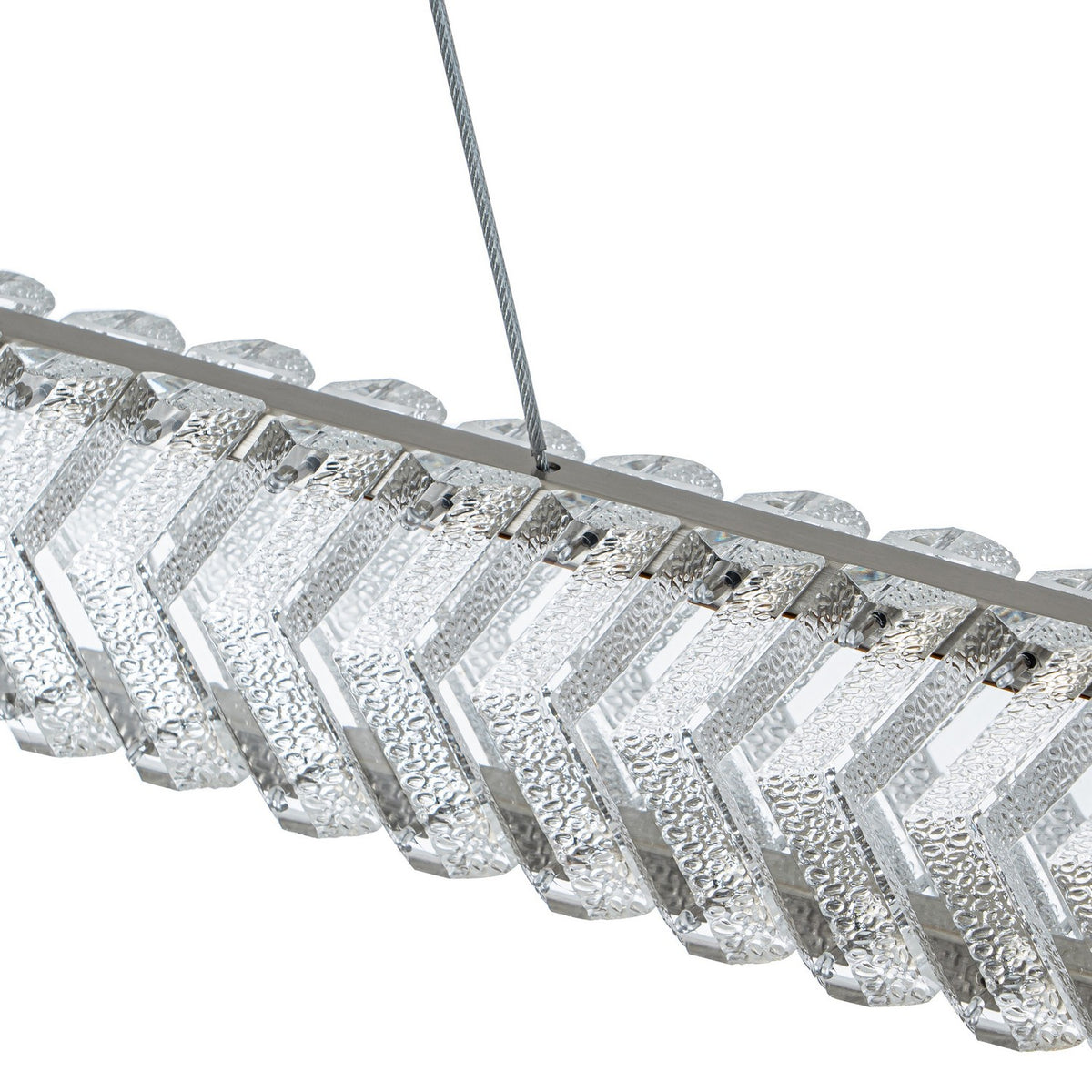 Artcraft - AC5054BN - LED Island Pendant - Chevron - Brushed Nickel