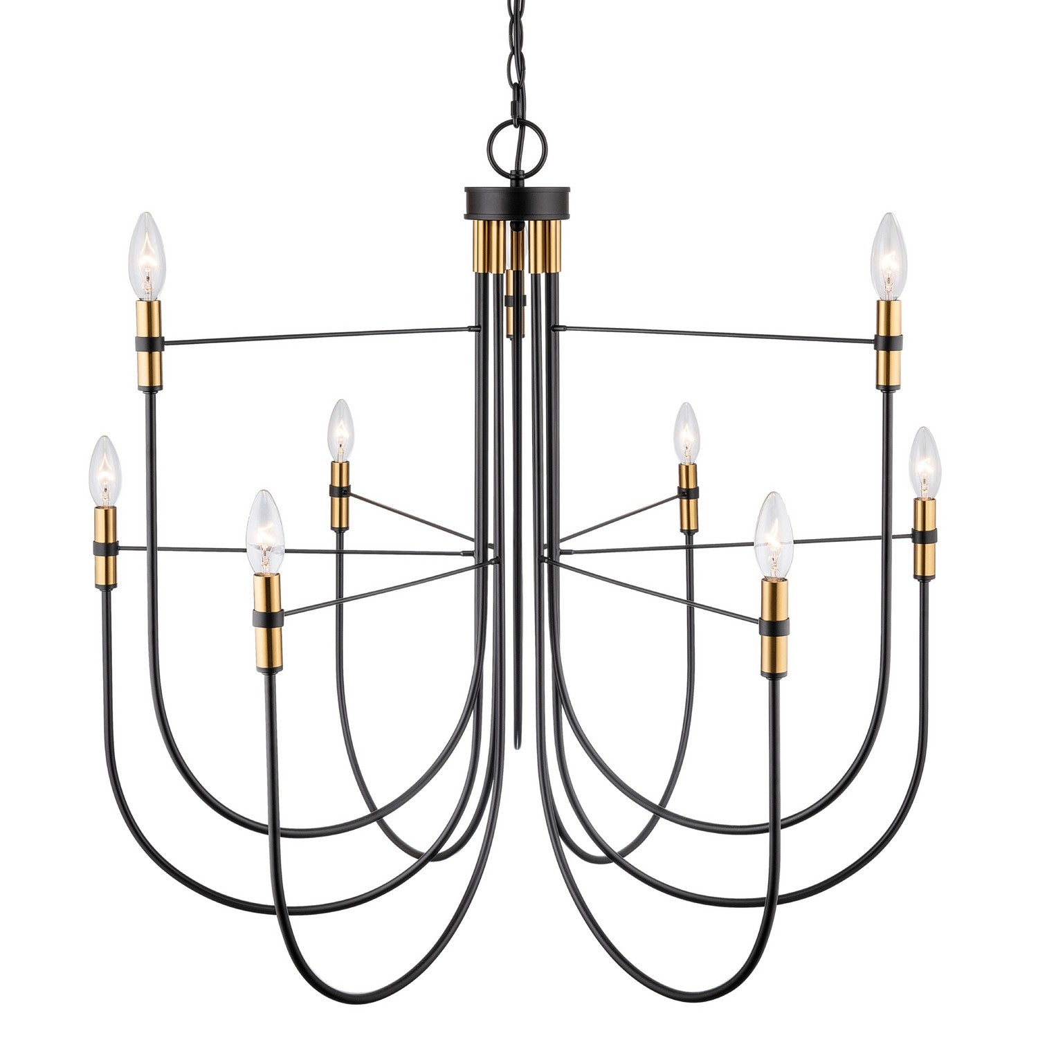 Artcraft - AC12229BB - Nine Light Chandelier - Foundry - Black