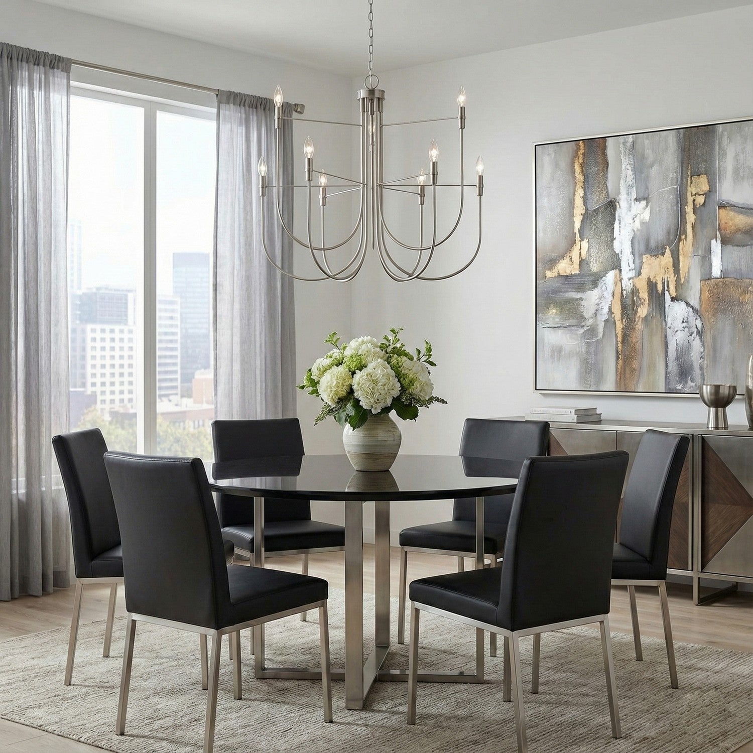Artcraft - AC12229BN - Nine Light Chandelier - Foundry - Brushed Nickel