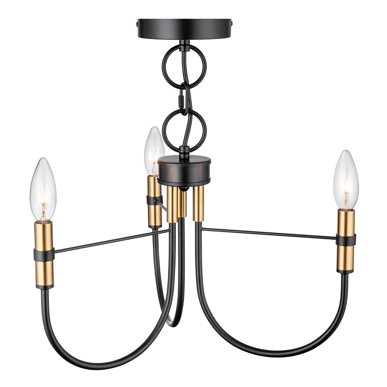Artcraft - AC12223BB - Three Light Lantern - Foundry - Black