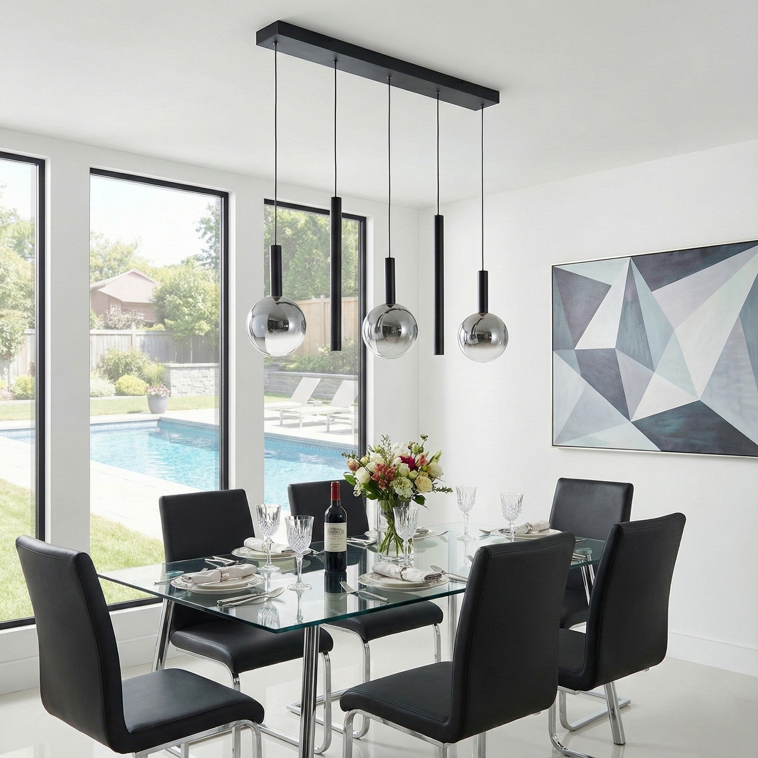 Artcraft - AC5006BK - LED Island Pendant - Modella - Black