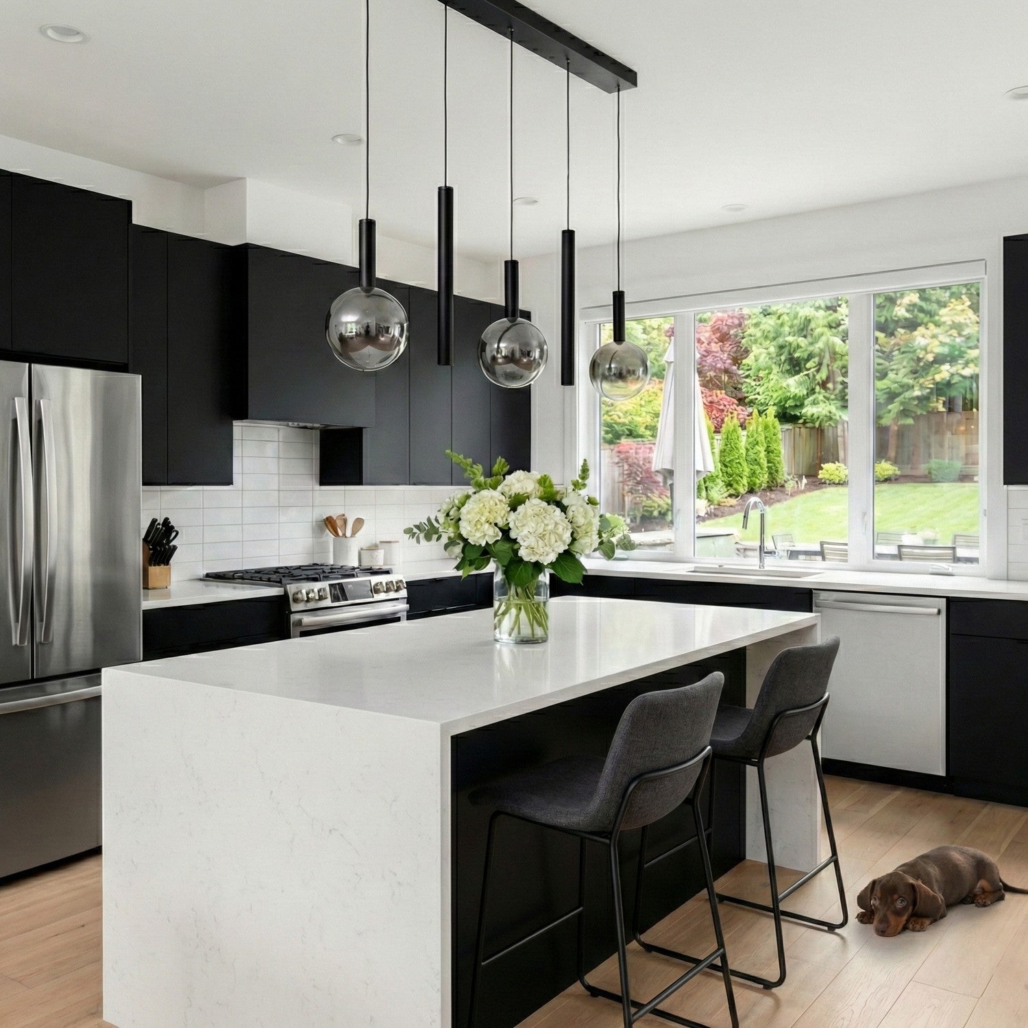 Artcraft - AC5006BK - LED Island Pendant - Modella - Black
