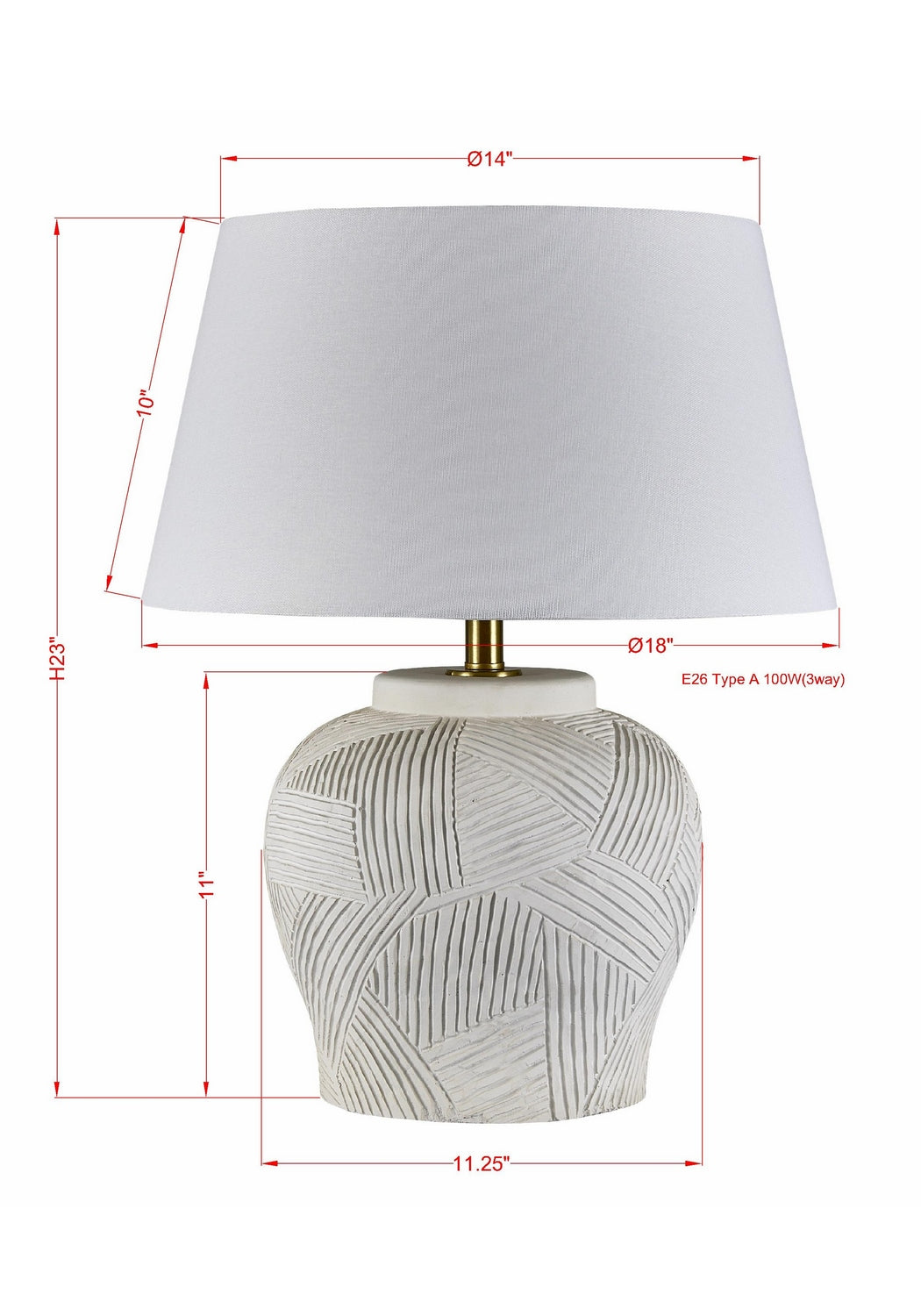 Forty West - 710329 - One Light Table Lamp - Dash - Light Gray