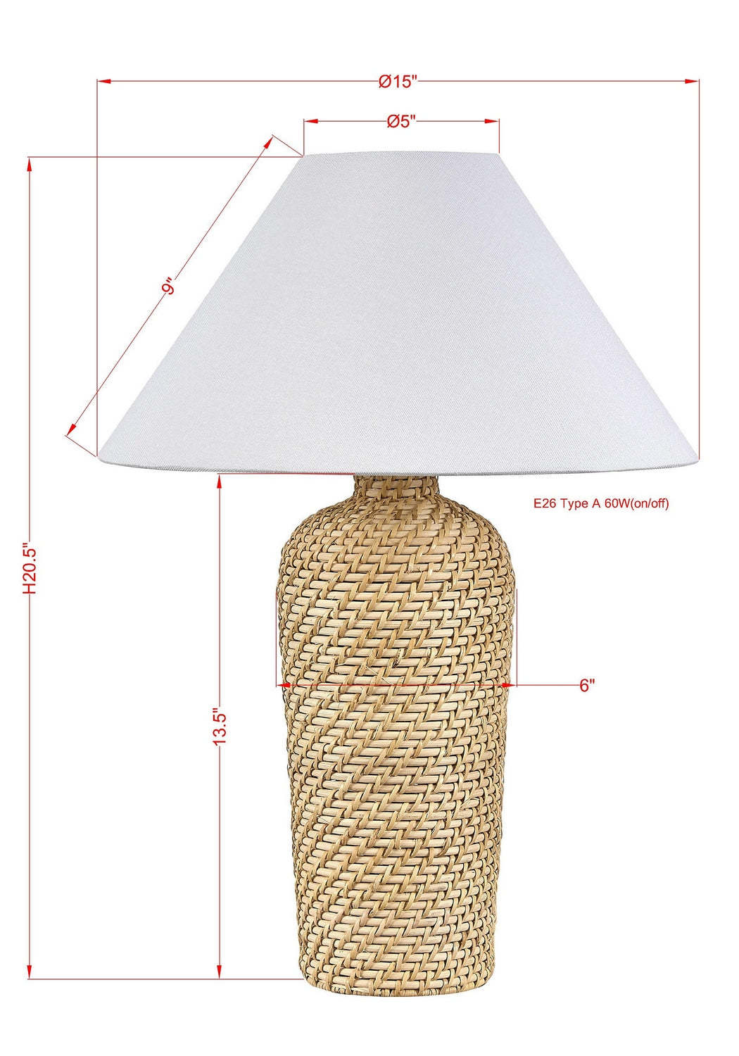 Forty West - 710330 - One Light Table Lamp - Hawkins - Tan