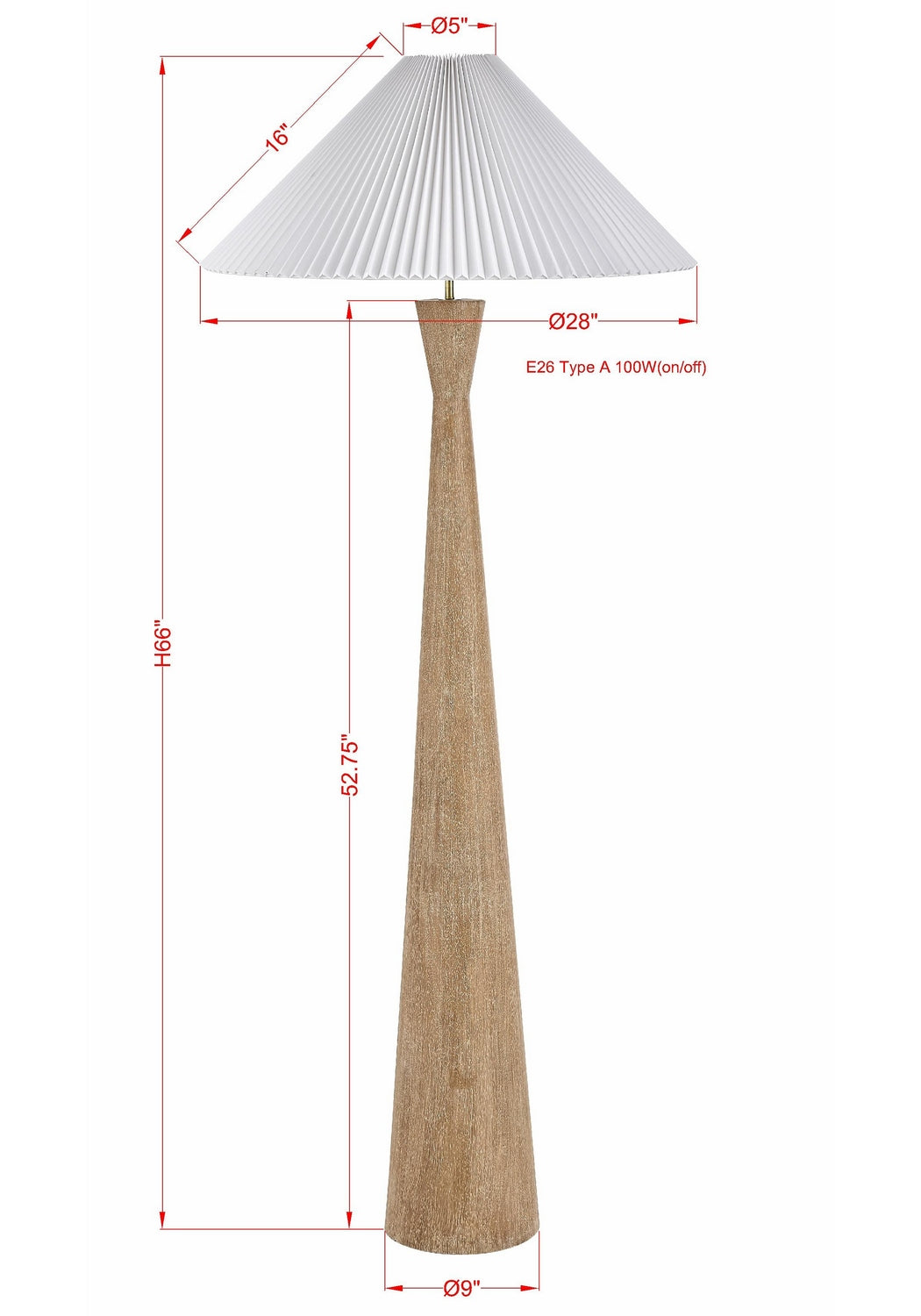 Forty West - 710332 - One Light Floor Lamp - Jeter - Brown