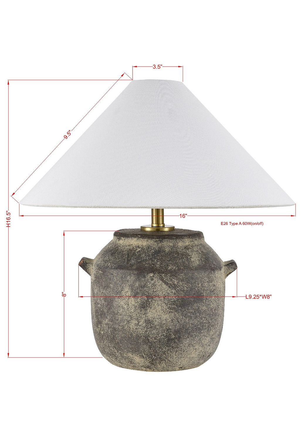 Forty West - 710339 - One Light Table Lamp - Masterson - Weathered Black
