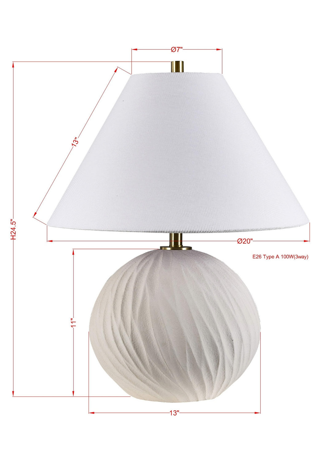 Forty West - 720154 - One Light Table Lamp - Cici - Off-White