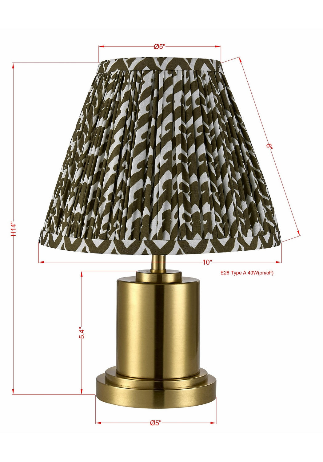 Forty West - 72645 - One Light Table Lamp - James - Brass