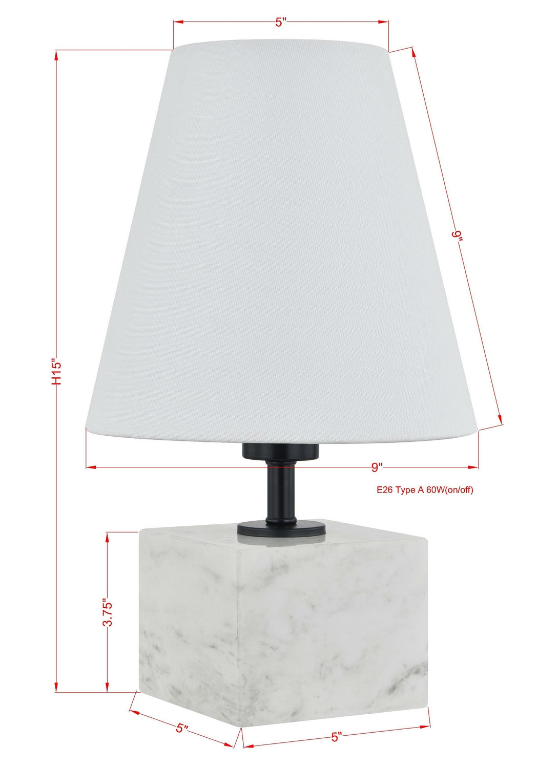 Forty West - 72646 - One Light Table Lamp - Simone - White with Gray