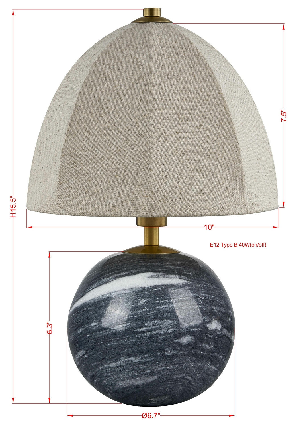 Forty West - 72648 - One Light Table Lamp - Foster - Midnight