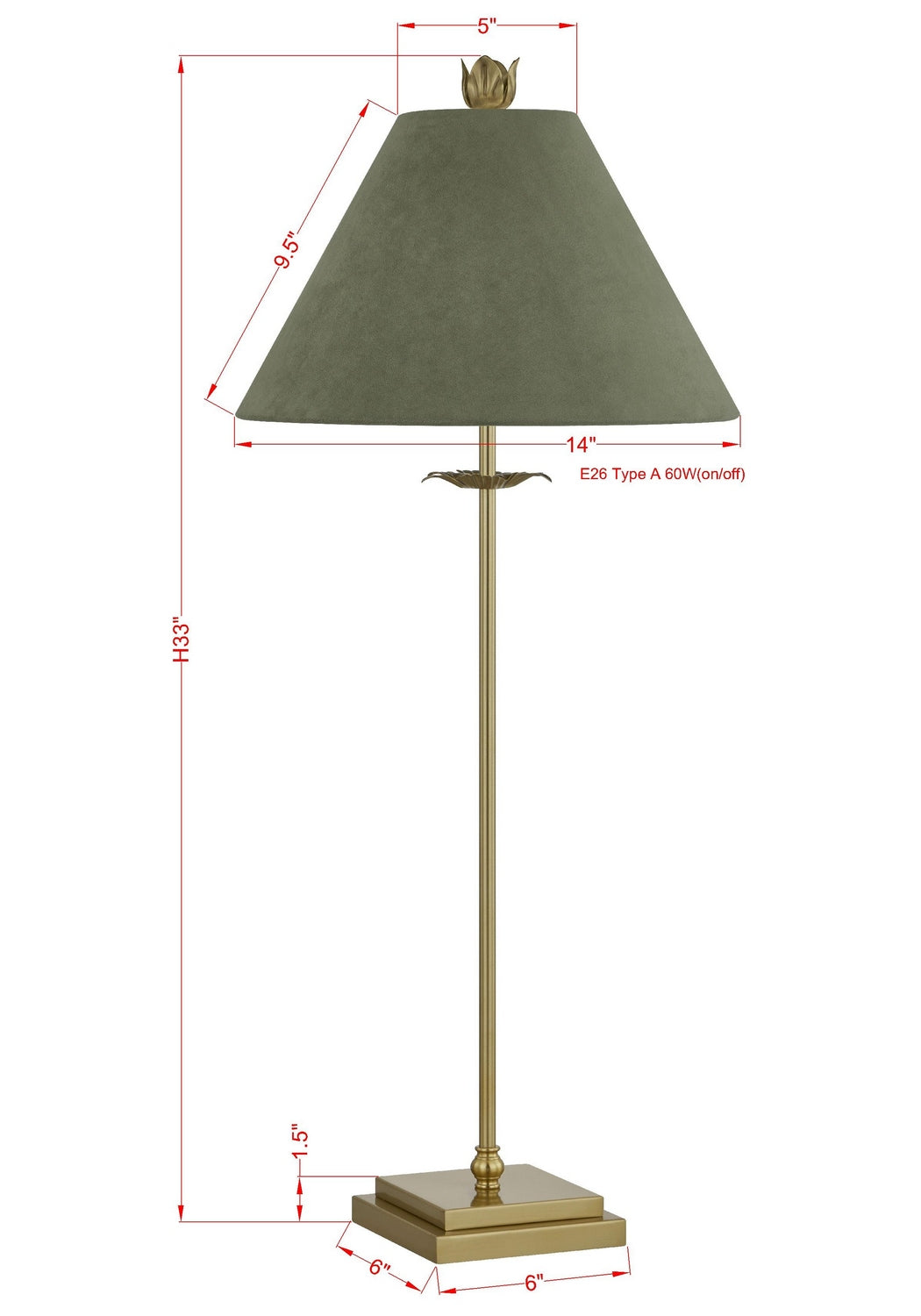 Forty West - 72650 - One Light Table Lamp - Shelly - Aged Brass