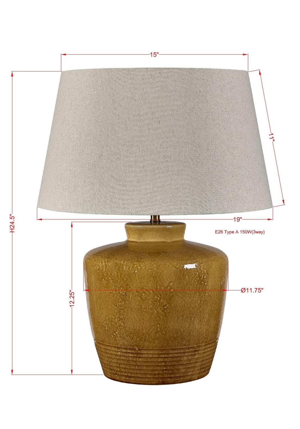 Forty West - 72657 - One Light Table Lamp - Fanning - Brown