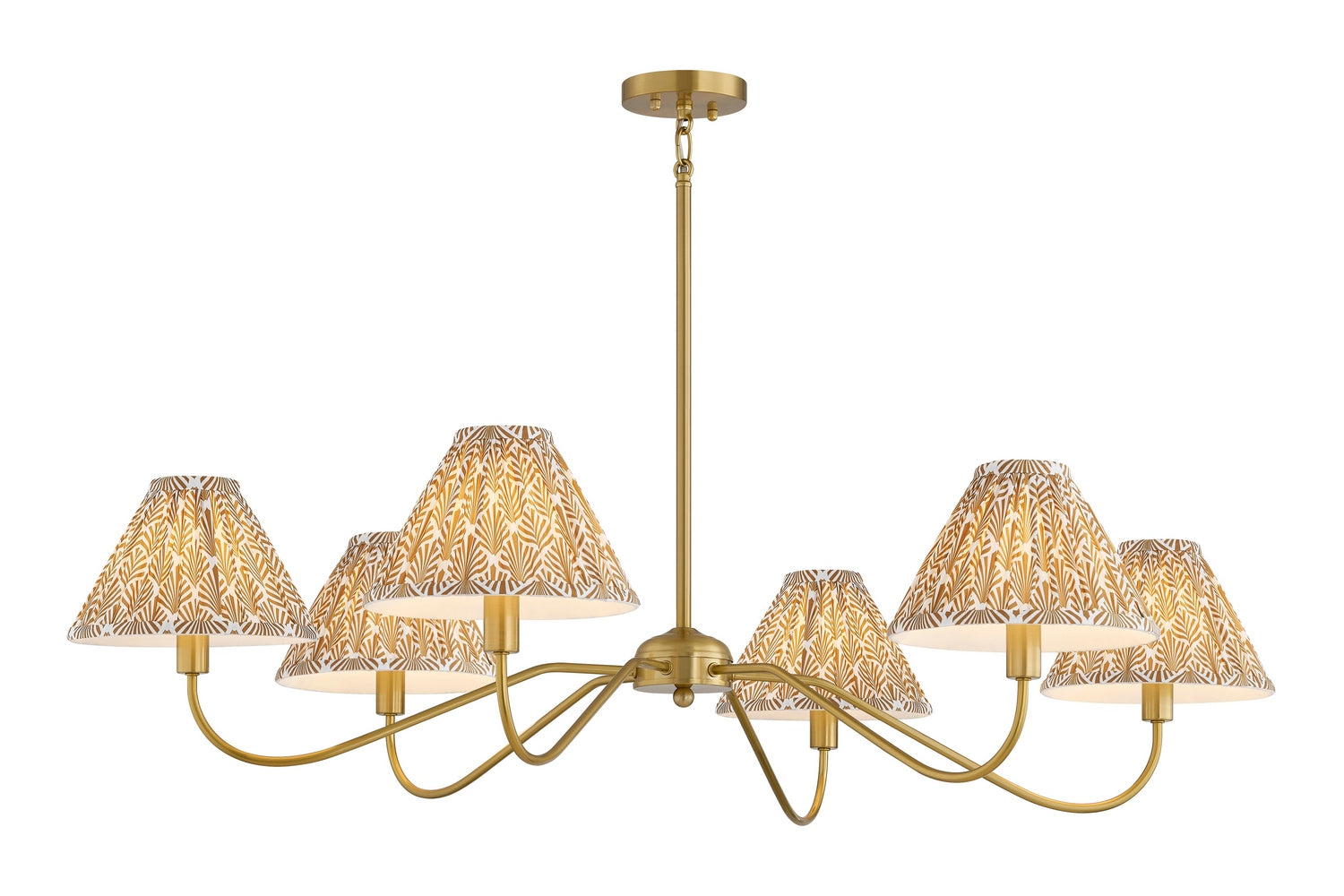 Forty West - 72668 - Six Light Chandelier - Baldwin - Aged Gold