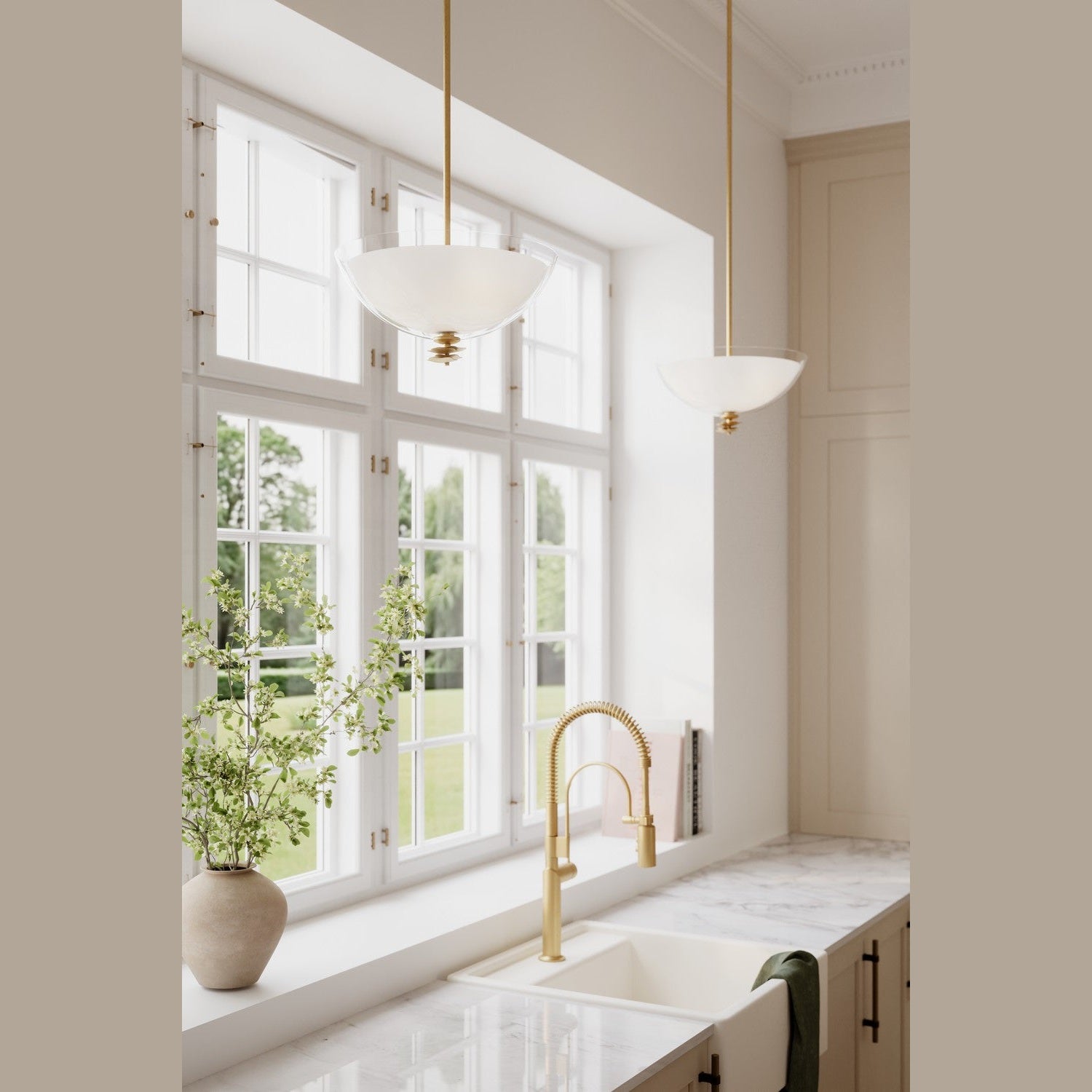 Minka-Lavery - 10255-732 - Three Light Semi-Flush Mount - Elowen - Legacy Brass