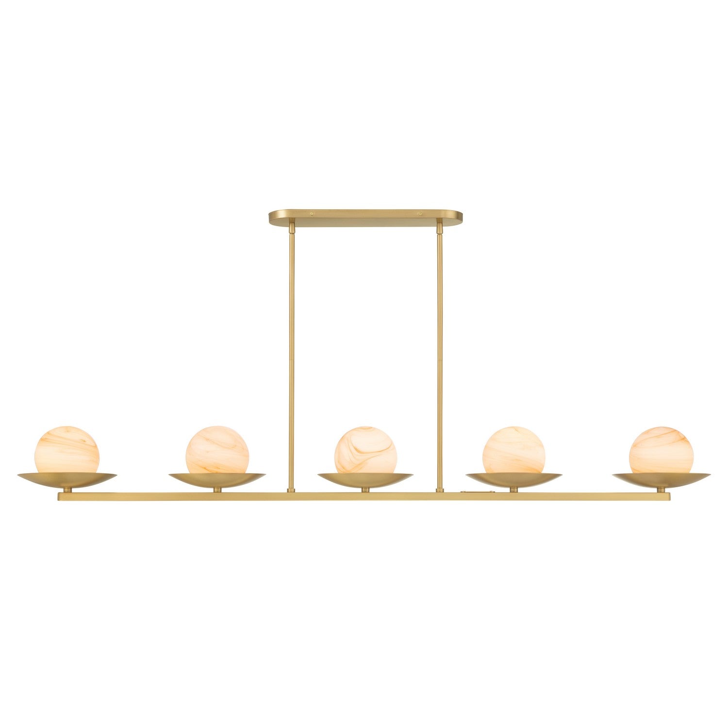 Minka-Lavery - 10387-732 - Five Light Linear Chandelier - Olenne - Legacy Brass