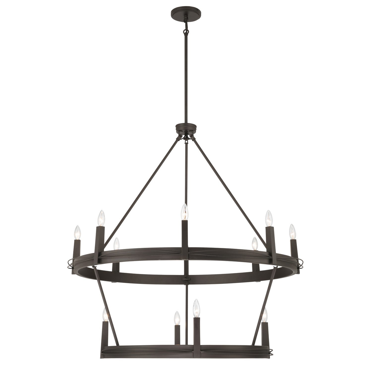 Minka-Lavery - 12419-860 - 12 Light Pendant - Dalvor - Dark Bronze