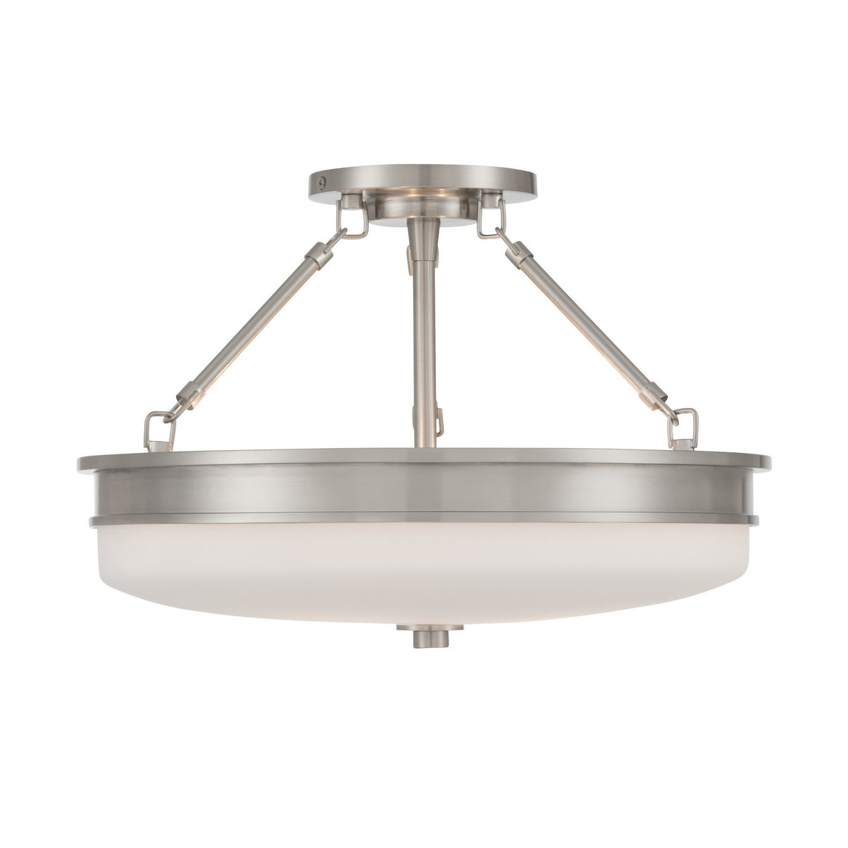 Minka-Lavery - 14086-84 - Three Light Semi-Flush Mount - Halora - Brushed Nickel